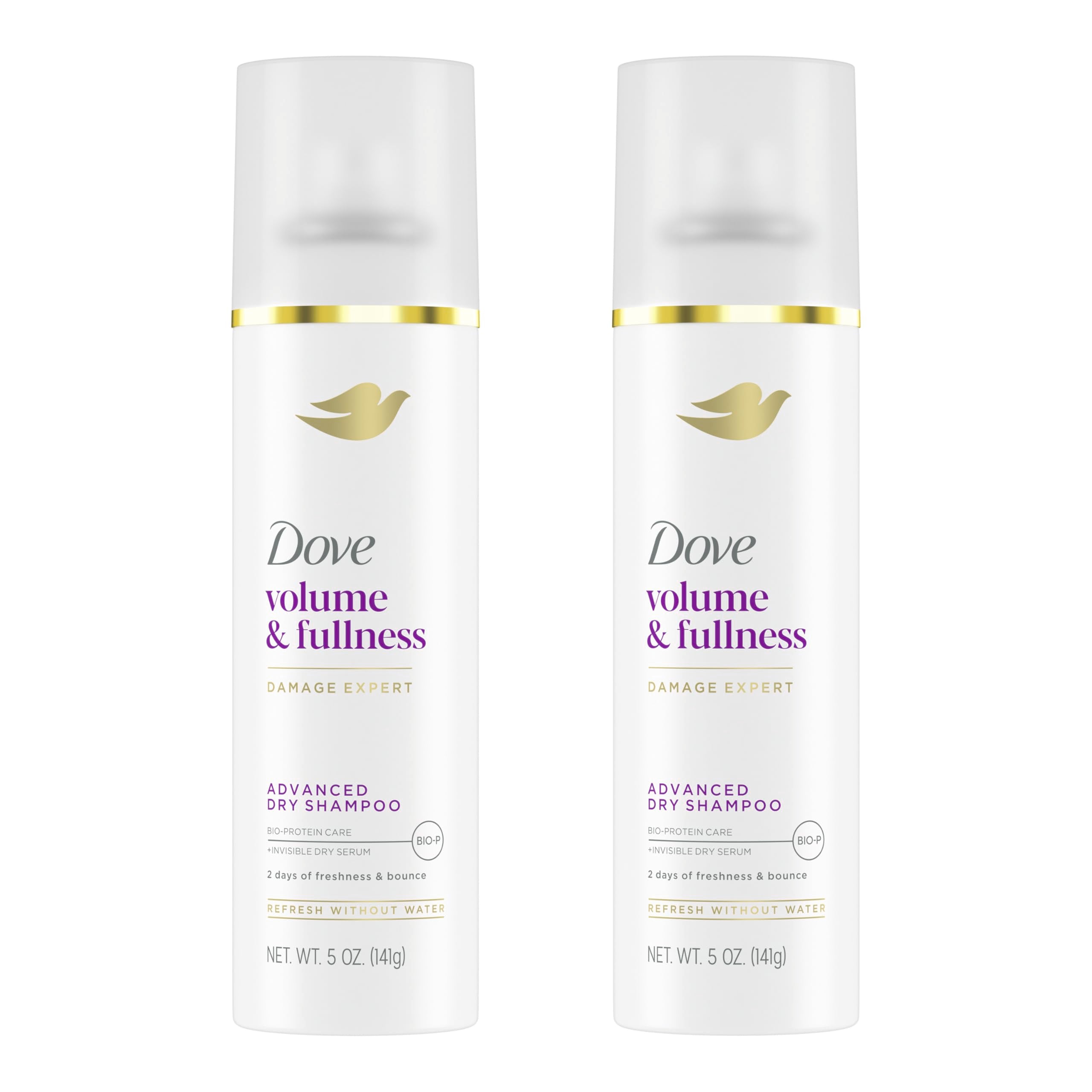 Dove Trockenshampoo Spray, Volumen & Fülle, absorbiert Öl zur Haarerfrischung ohne Waschen, 142 g (2er-Pack)