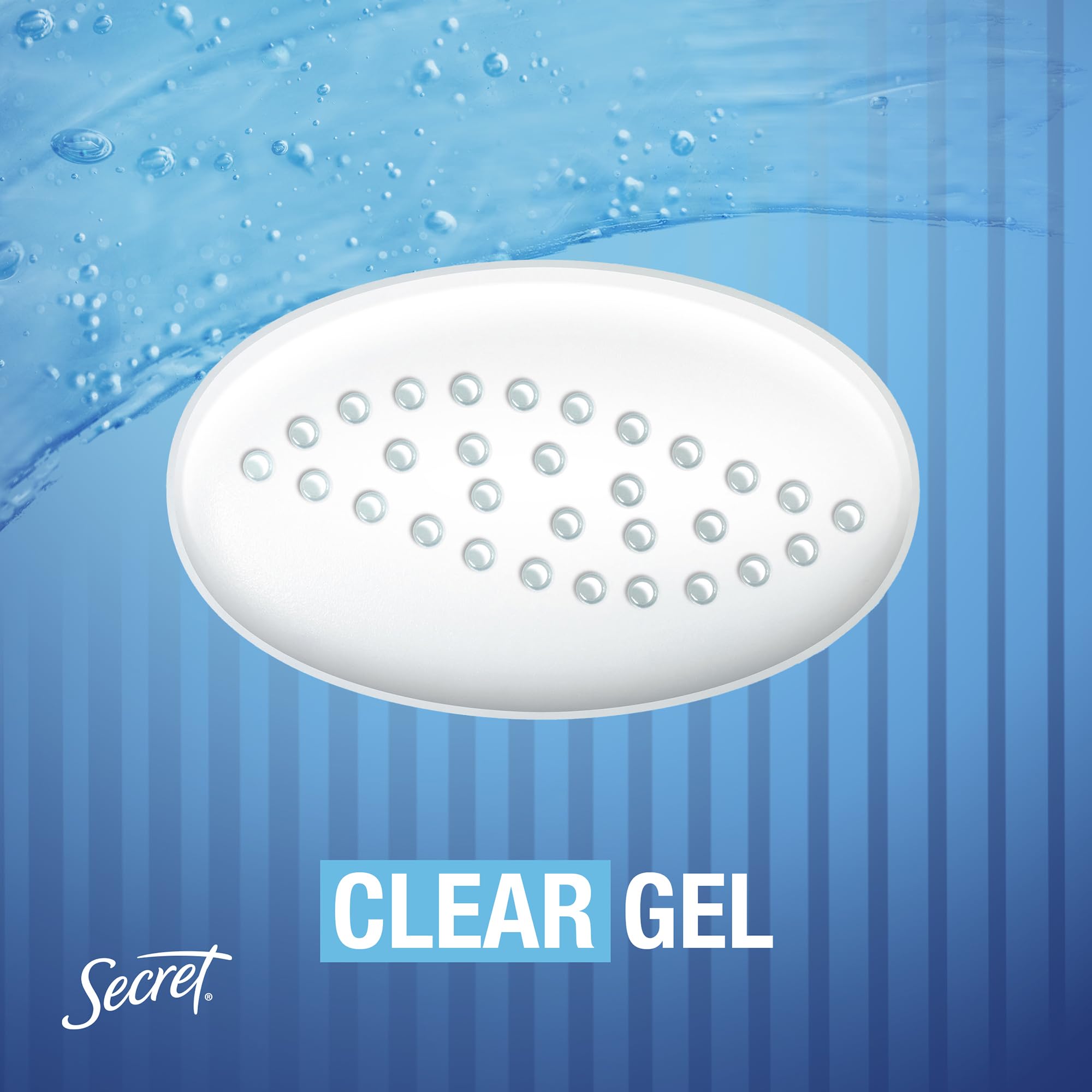 Secret Outlast Antiperspirant Deodorant for Women, 72hr Sweat & Odor Protection, PH Balancing Minerals, Clear Gel, Completely Clean Scent, 2.6 oz (Pack of 2)
