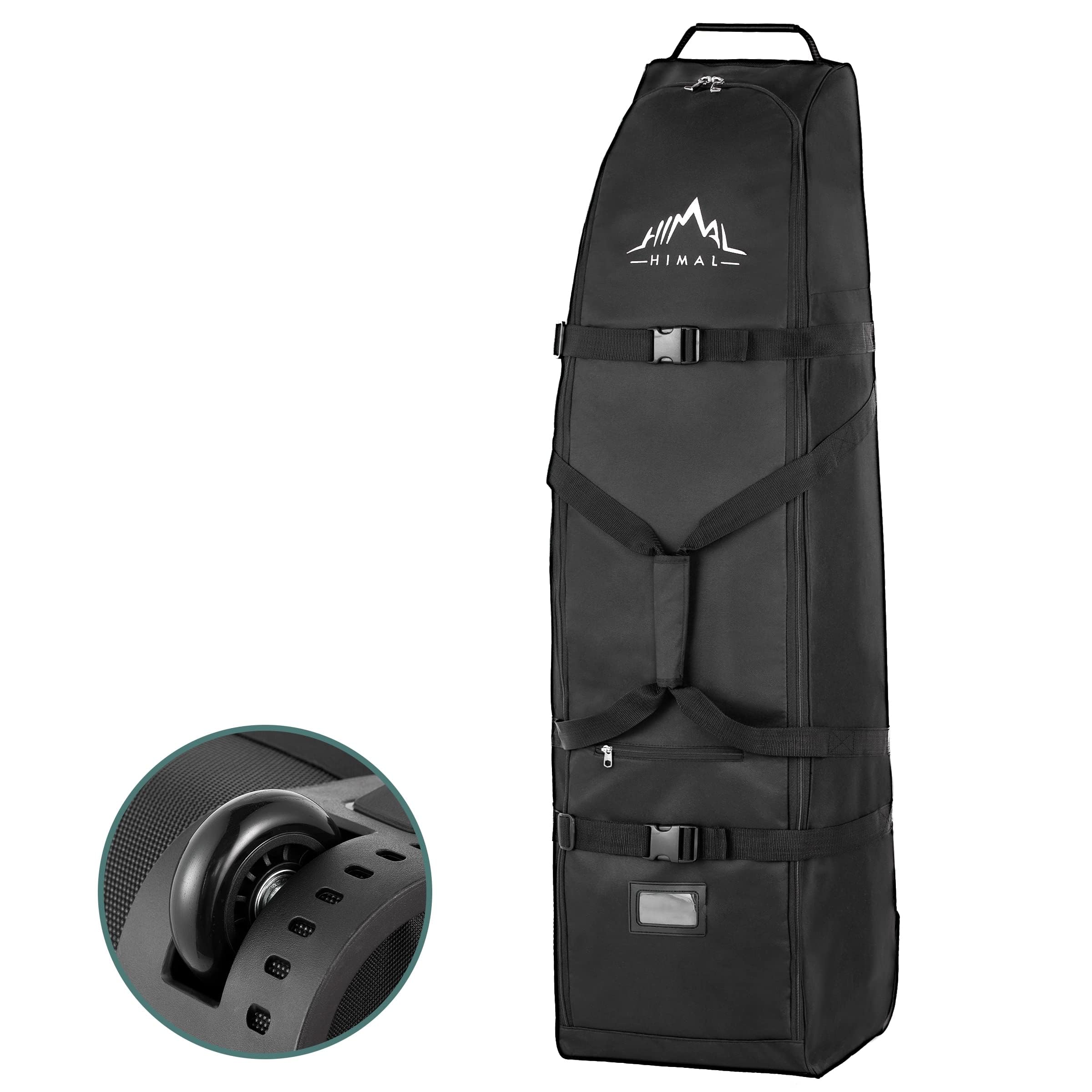 Himal Outdoors Soft-Sided Golf-Reisetasche mit Rollen – strapazierfähiges 600D Polyester Oxford, verschleißfest, exzellenter Reißverschluss, Universalgröße