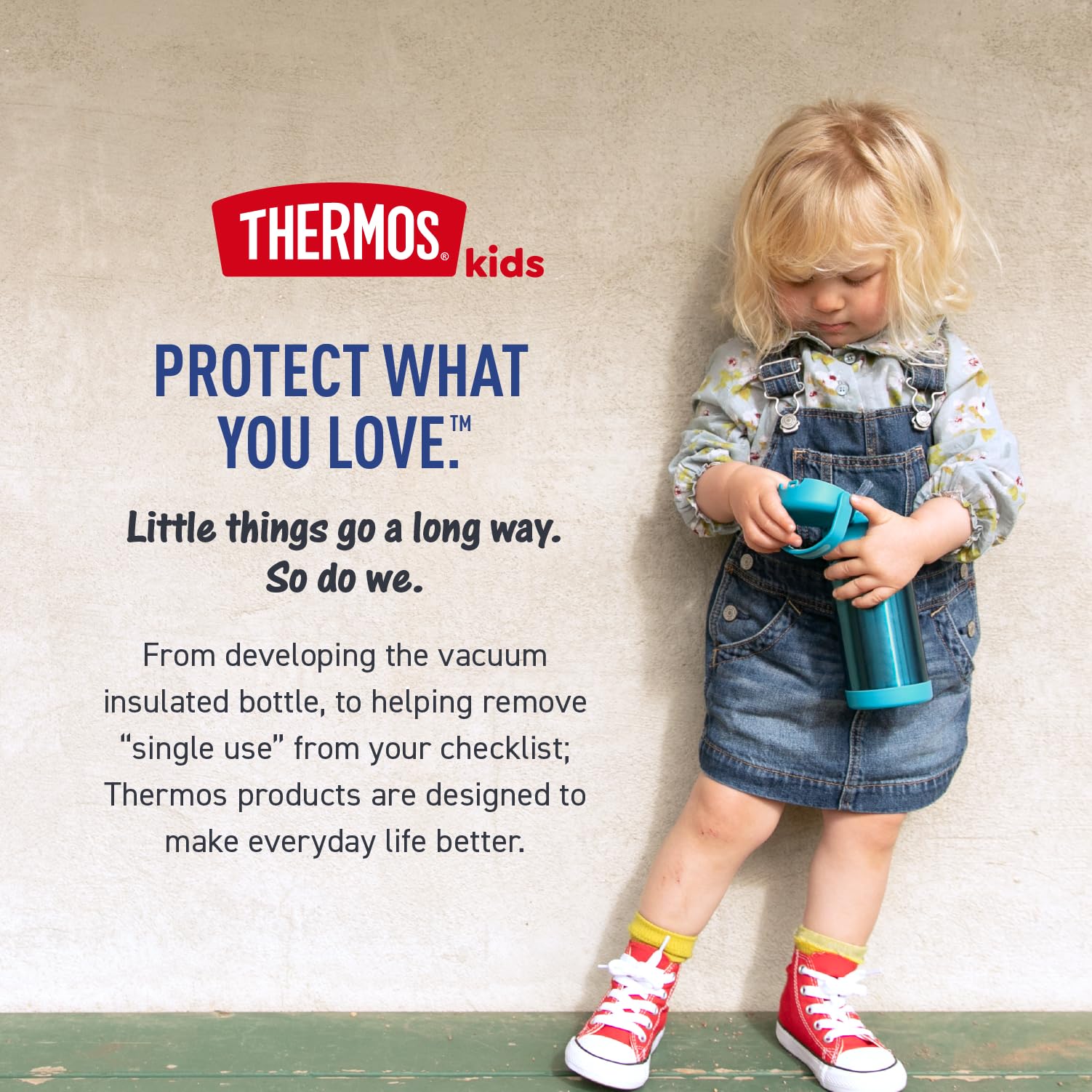 THERMOS FUNTAINER Water Bottle with Straw - 12 Ounce - Kids Stainless Steel Vacuum Insulated Water Bottle with Lid, Blue/Green