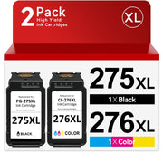 PG-275XL/CL-276XL Compatible for Canon Ink 275 and 276 PG-275XL CL-276XL for Canon 275 and 276 Ink Cartridges for Canon PIXMA TS3522 TS3500 TR4720 TR4700 TR4722 TS3720 TS3722 Printer