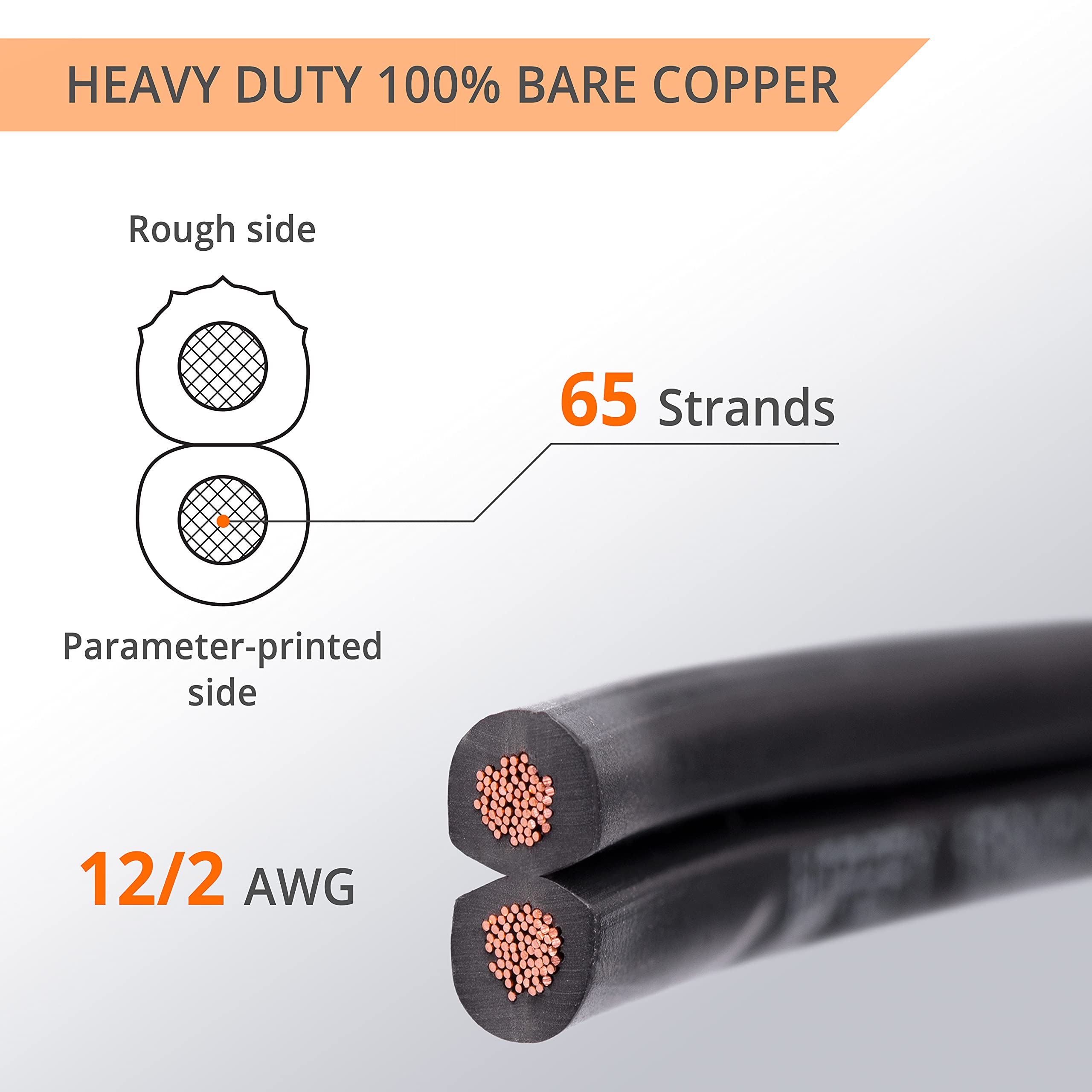 Wirefy 12/2 Low Voltage Landscape Lighting Copper Wire - Outdoor Direct Burial - 12-Gauge 2-Conductor 250 Feet | Landscape Lighting Wire | 12/2 Landscape Wire