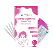FIRSTVIEW Alcohol Test Strips for Breastmilk,Detects Alcohol in 2 Mintues, High Sensitivity to 0.02%（20mg/dL, Simple Breastmilk Dip Test, Fast and Easy to Use for Breastfeeding Moms-10 Test Strips