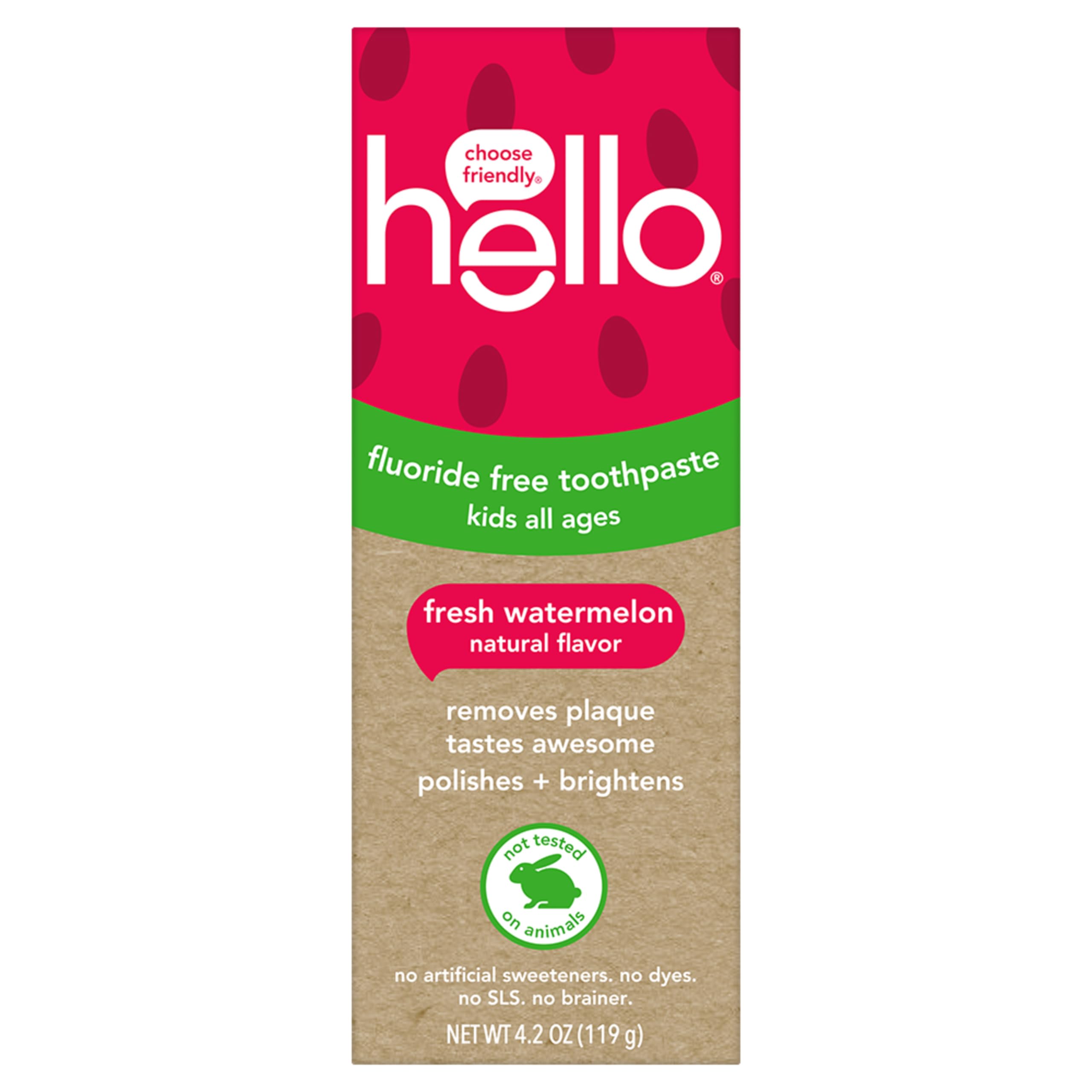 hello Fresh Wassermelone fluoridfreie Kinderzahnpasta, Tube 119 g