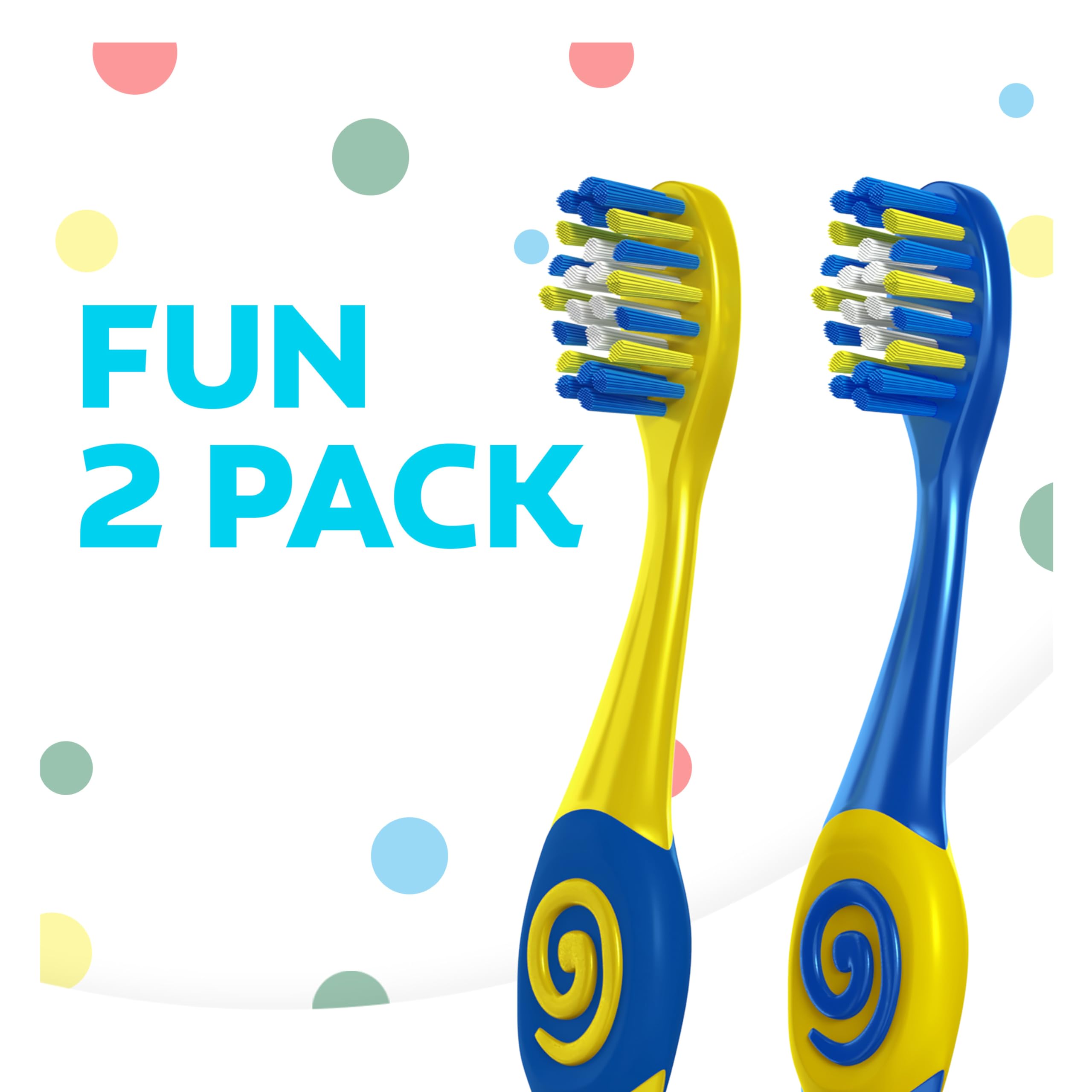 Colgate Extra Soft Toothbrush for Kids, Kids Toothbrush Pack with Built in Suction Cup Toothbrush Holder, Designed for Children Ages 2 and Up, Extra Soft Bristles, Bluey, 2 Pack