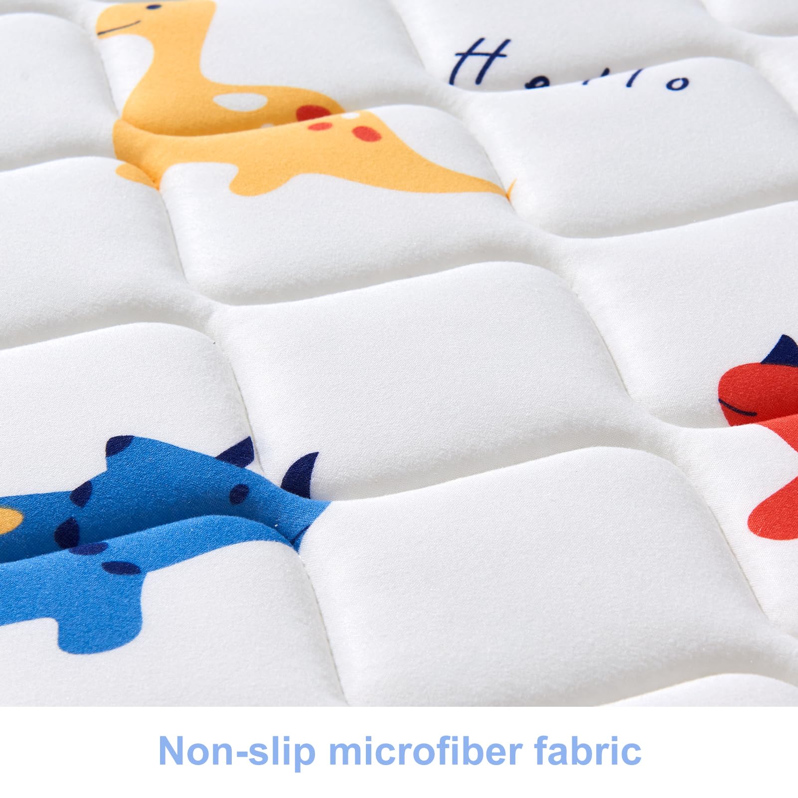 2-Pack Premium Foam Bed Bumpers for Toddler, Non-Slip Bed Rails for Toddlers for Twin, Queen, King Beds, Machine Washable Bumpers Cover for Easy Care（Size: 52" x 7" x 5"）