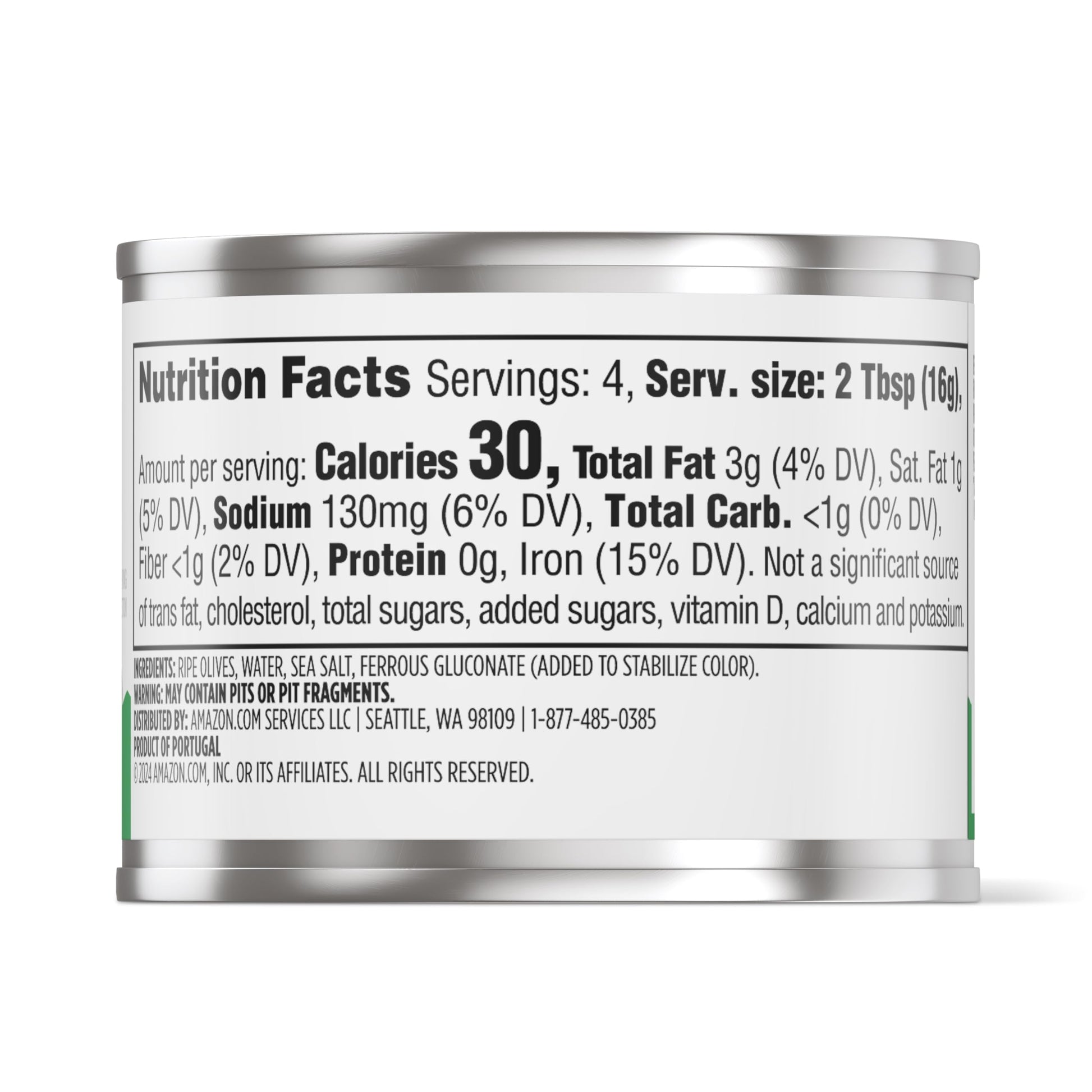 Amazon Grocery, Black Ripe Sliced Olives, 2.25 Oz (Previously Amazon Fresh, Packaging May Vary)