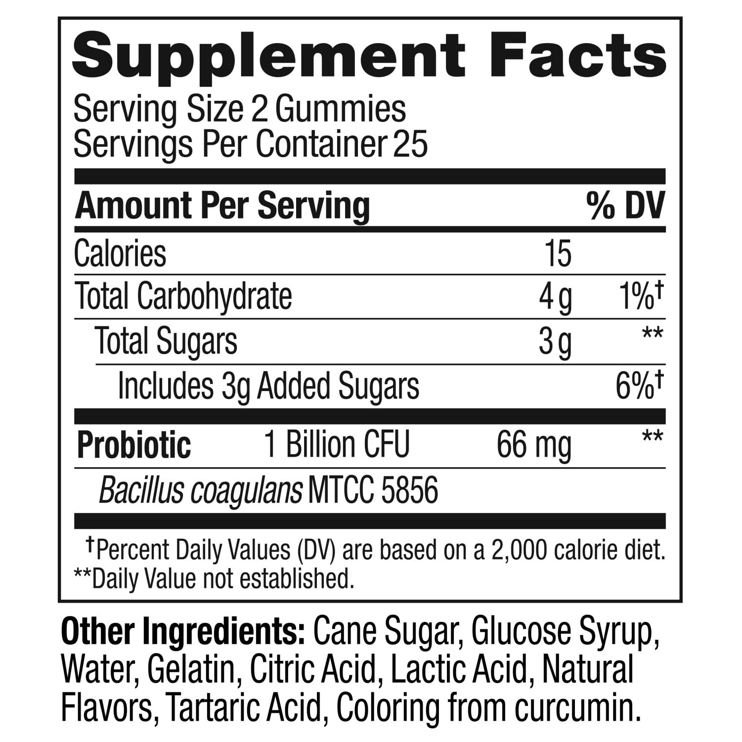 OLLY Probiotic Gummy, Immune and Digestive Support, 1 Billion CFUs, Chewable Probiotic Supplement, Mango, 25 Day Supply - 50 Count