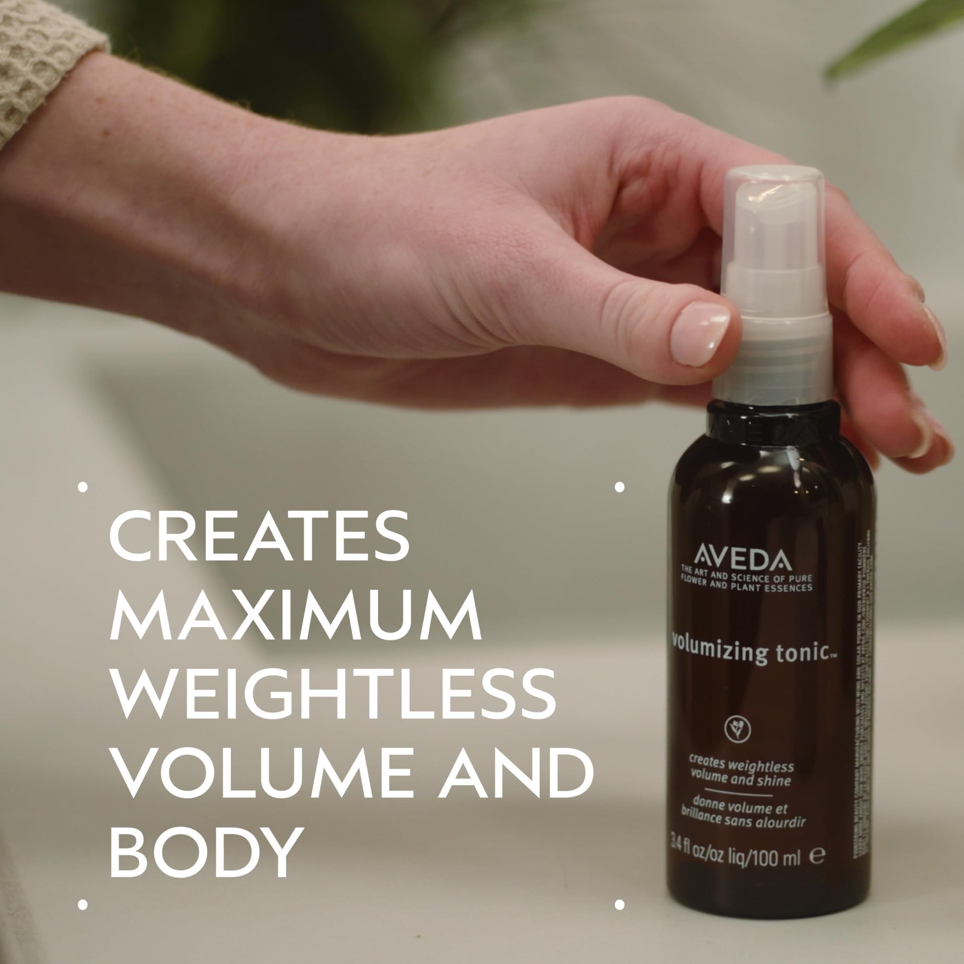 Aveda Volumizing Tonic | Volume Spray for Thin and Fine Hair Types, 3.4 Fl Oz
