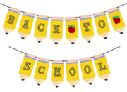 Back to School Pencil Banner - First Day of School Banner - Back to School Banner - Classroom Decor - Teacher Banner - Back to School Party Decorations