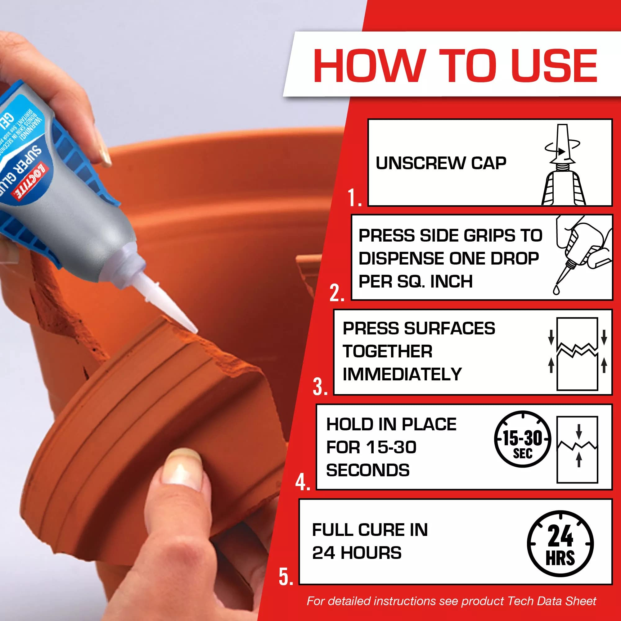 Loctite Super Glue Gel Control, Clear, 0.14 fl oz Bottle, 1 Pack - Superglue for Plastic, Wood, Metal, Crafts & Repair, Cyanoacrylate Adhesive Instant Glue, Quick Dry