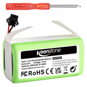 Replacement Battery Compatible with eufy RoboVac 11 11C 11S Plus 11S MAX 12 15C 15C MAX 15T 25C 30C G10 Hybrid G30 Edge R500 R450 & Ecovacs Deebot N79 N79S N95 DN622 661 | 14.4V 2600mAh