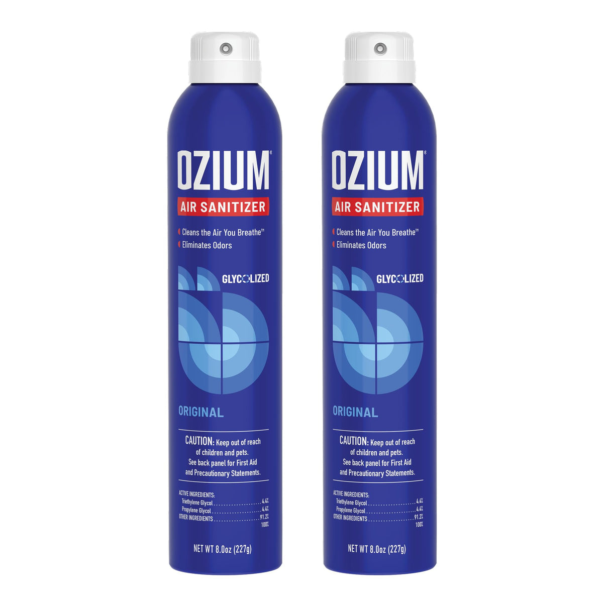 Ozium 8 oz. Lufterfrischer & Geruchsentferner für Zuhause, Autos, Büros und mehr, Originalduft, 2er-Pack