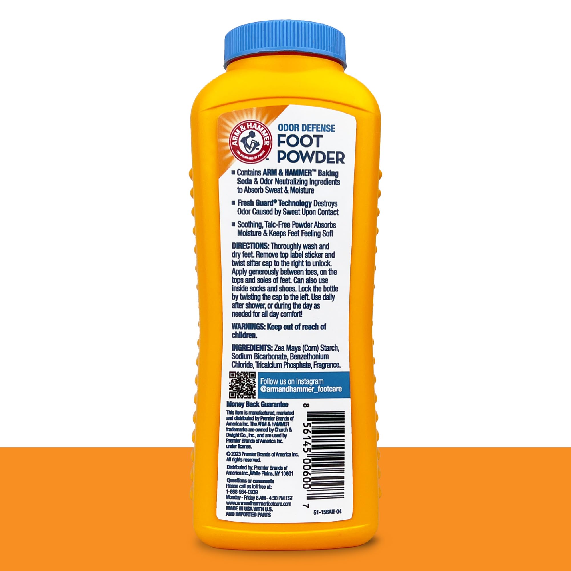 Arm & Hammer Foot Powder for Shoes & Feet, Talc-Free Odor & Moisture Control for Men & Women, 7 oz (3 Pack)