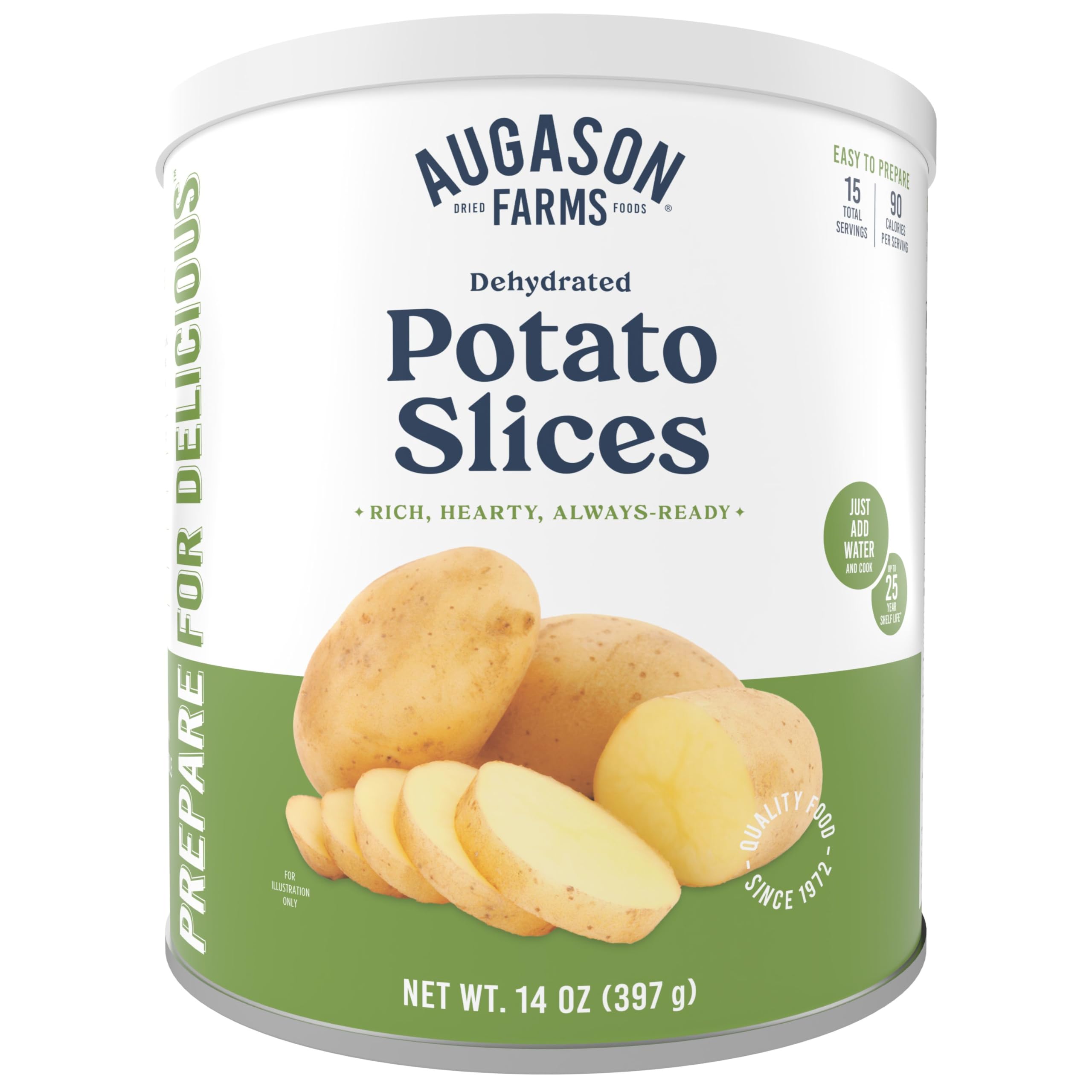 Augason Farms Dehydrierte Kartoffelscheiben Dose, Notvorrat, Alltägliche Mahlzeiten (Verpackung kann variieren)