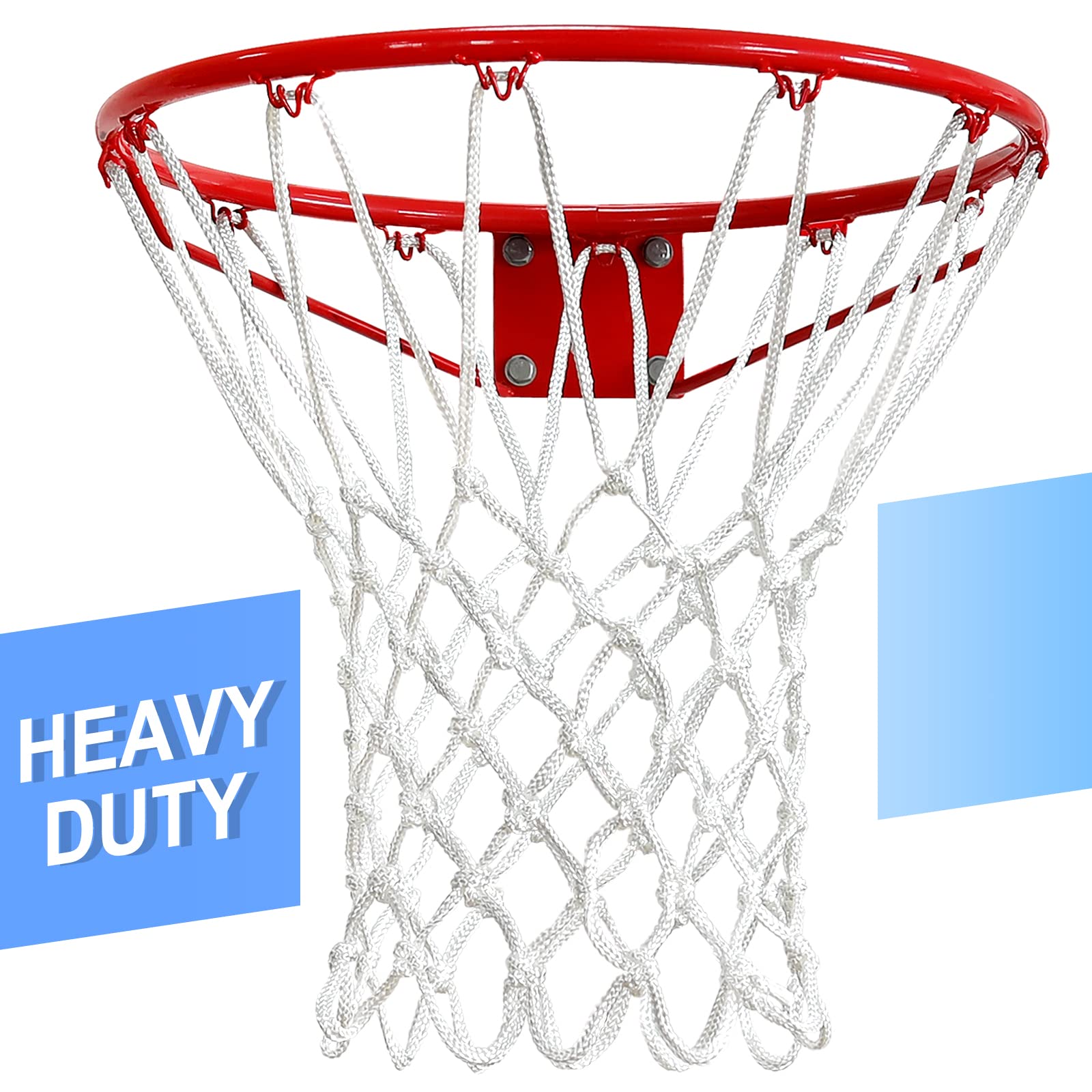 LAO XUE Basketballnetz für den Außenbereich, (203g) 12 Schlaufen Professionelles Hochleistungs-Basketballnetz, Allwetter-Anti-Whip, Geeignet für Standard-Basketballkorb mit 12 Schlaufen im Außenbereich