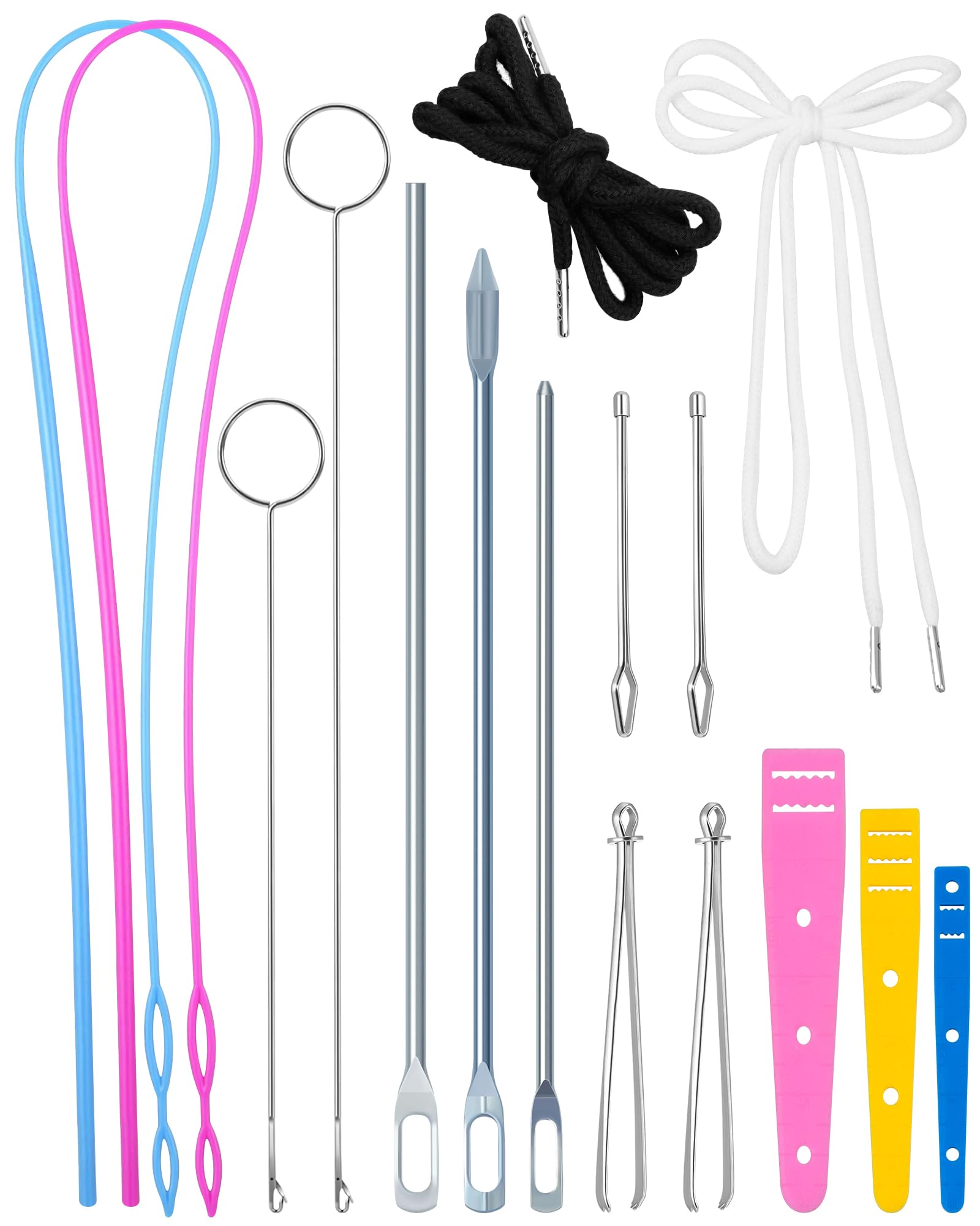 FIVEIZERO Drawstring Threader Tool Set - Loop Turner Sewing Tool for Easy Hoodie, Jacket, and Pants Threading, Bodkin Sewing Tool for Drawstrings and Cords