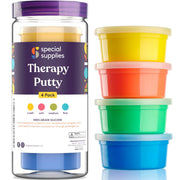 Special Supplies Therapy Putty for Teens and Adults - Resistive Hand Exercise Stress Relief Therapy Putty Kit, Set of 4 Strengths, Three Ounces of Each Putty (Primary Colors)