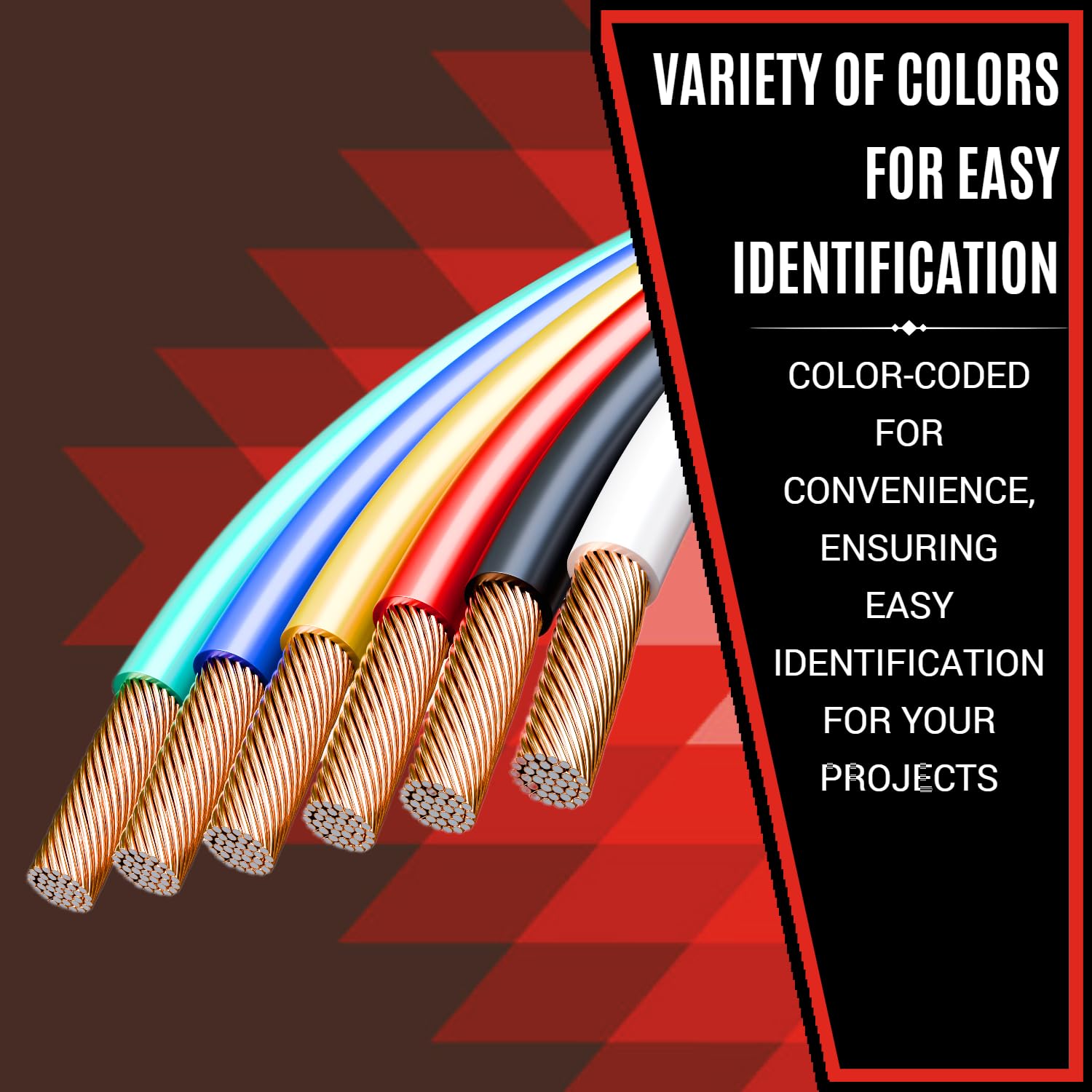 16 Gauge Wire Combo 6 Pack (600ft Total) 100ft Per Roll, 12V Low Voltage Automotive and Electrical Cable, Copper Clad Aluminum (CCA)