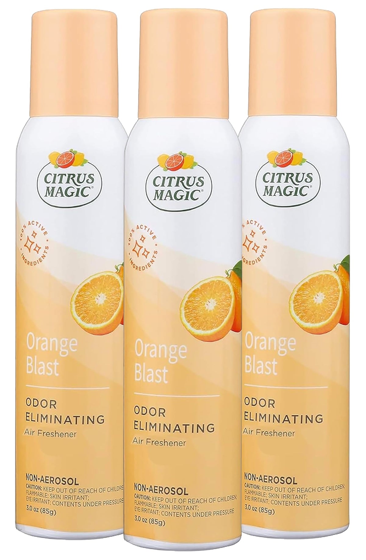 Citrus Magic Odor Eliminator Air Freshener Spray for Home, Orange Blast, 3-Ounce, Pack of 3