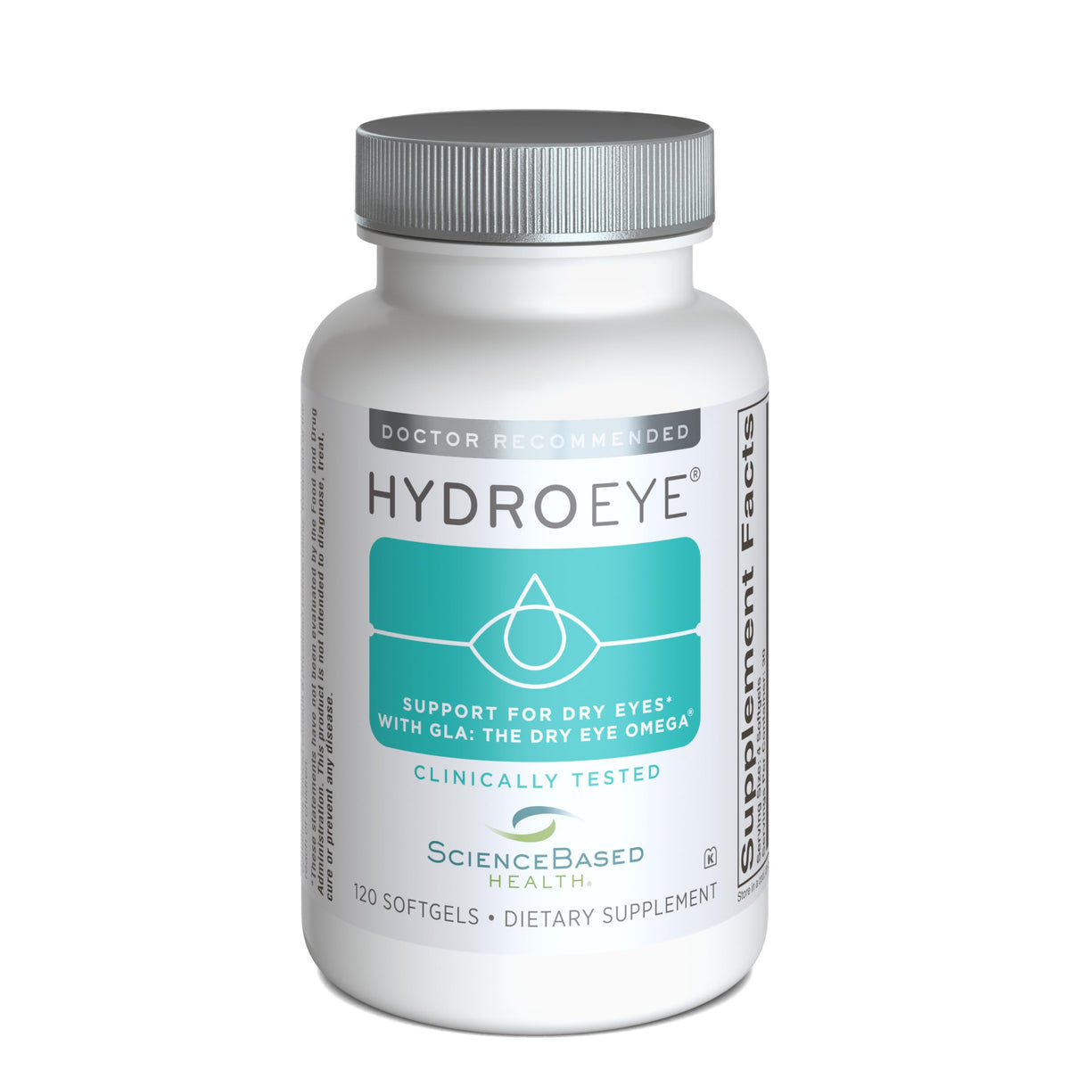 ScienceBased Health HydroEye Trockene Augen Nahrungsergänzungsmittel – Klinisch getestete Formel mit GLA, EPA und DHA – Augenkomfort & Tränenfilm-Unterstützung – 120 Softgels