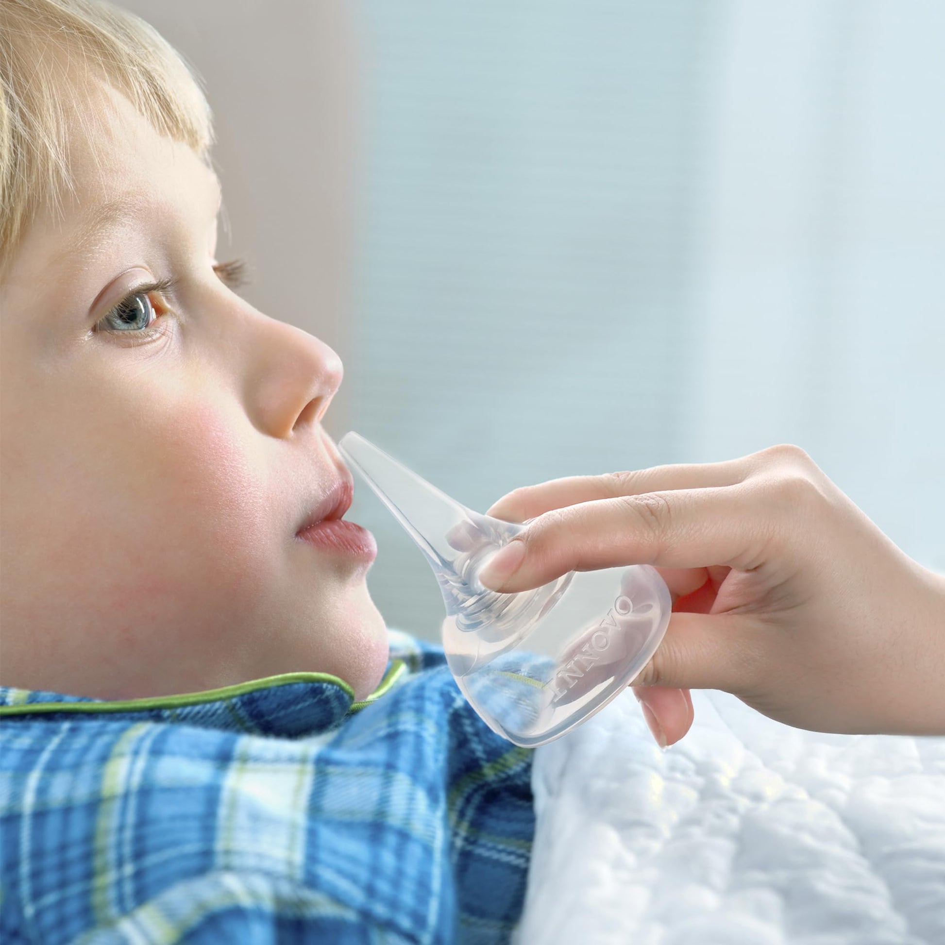 Innovo FSA/HSA Eligible Hospital Grade Silicone Twister Bulb Baby Ear Syringe and Nasal Aspirator, Sucks Snot and Mucus, Cleanable and Reusable, Clear