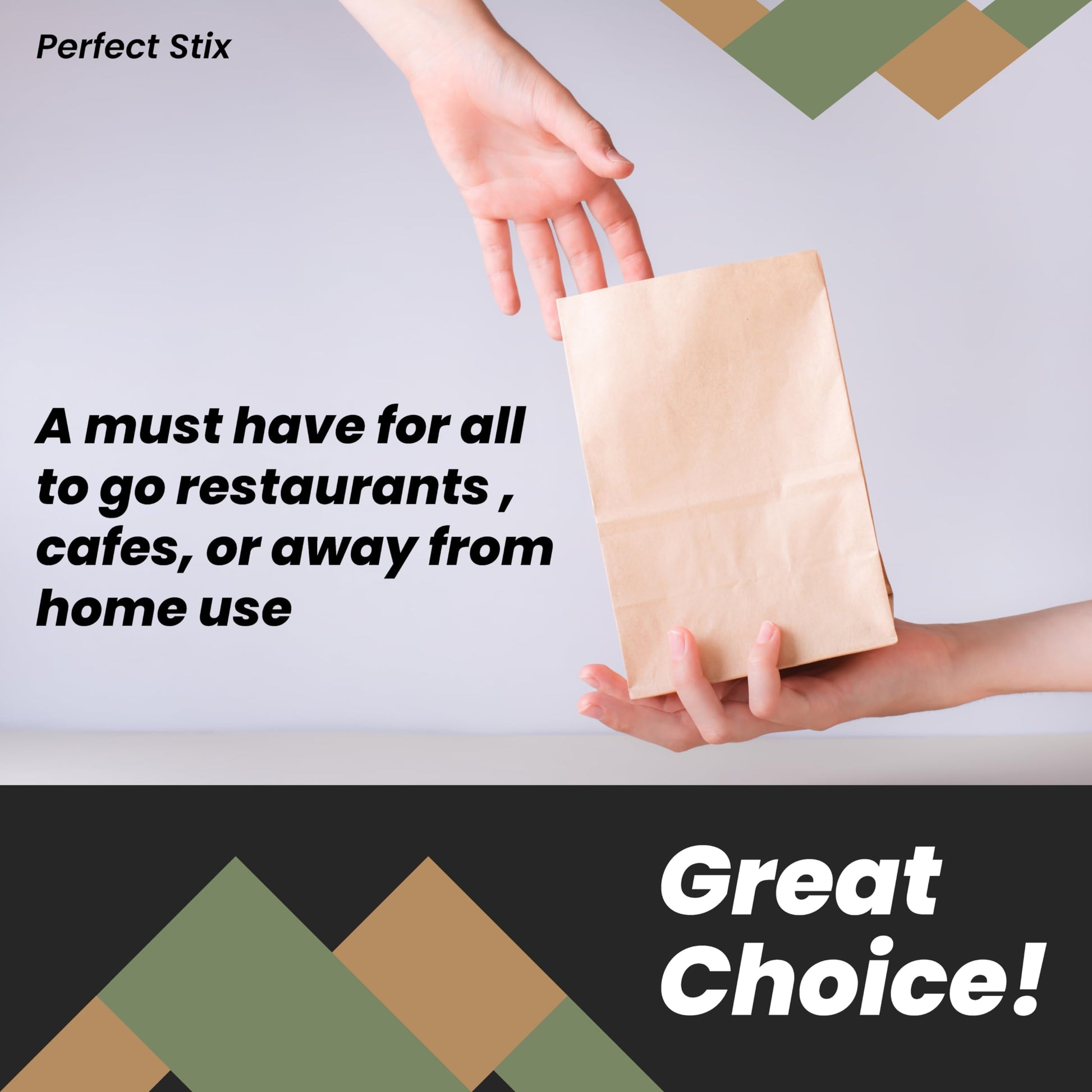 Perfect Stix - Brown Bag 2-100 count, 2lb Brown Paper Bags - Brown Bags - 100 count (Pack of 1)