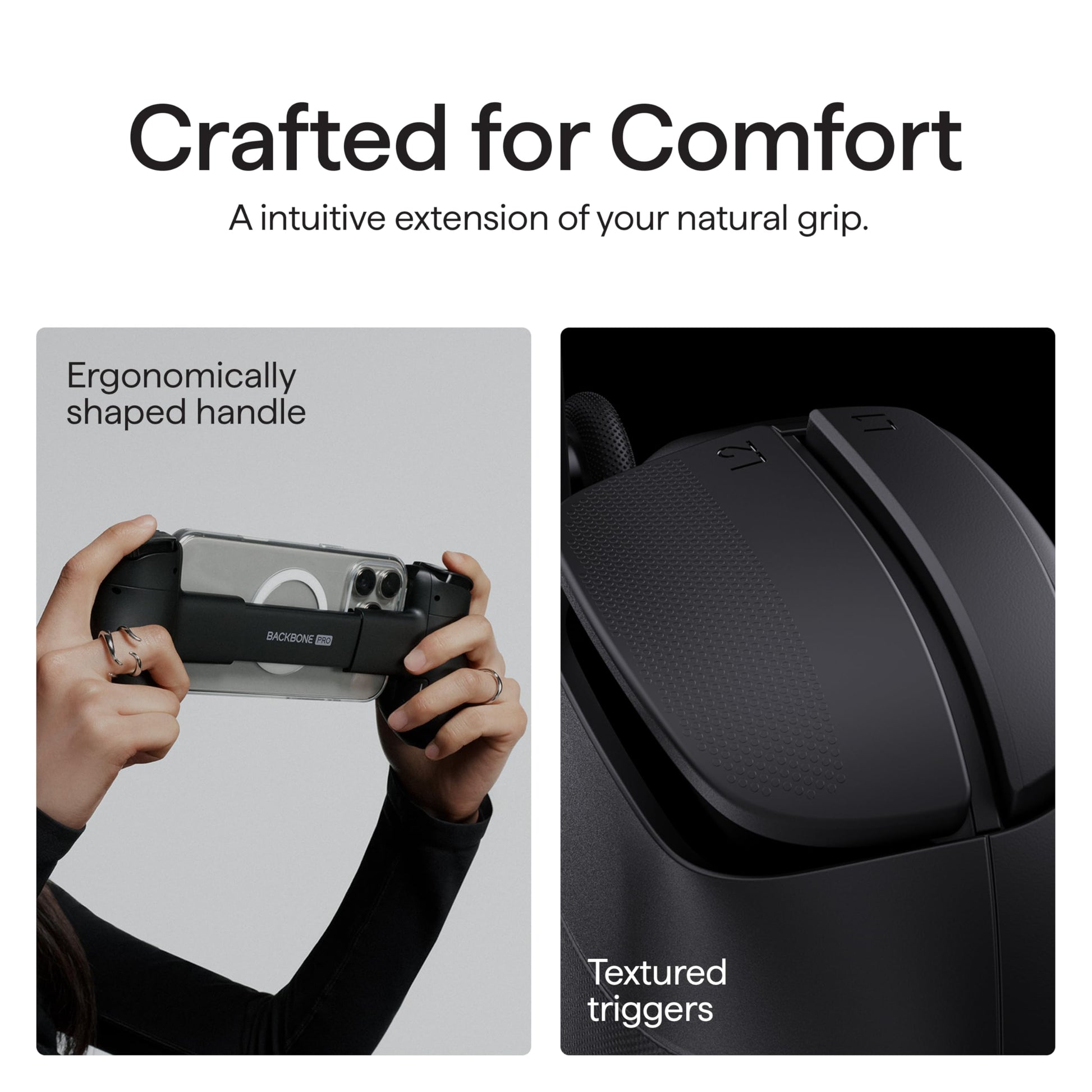 BACKBONE Pro Mobile Gaming Controller for iPhone 15/16 Series+ and Android, USB-C & Bluetooth, Play Anywhere on Any Screen, Premium Quality & Pro-Level Comfort, Android & iPhone Game Controller