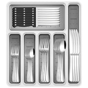 49-Piece Stainless Steel Silverware Set with Cutlery Organizer, Service for 8 with Steak Knives and Kitchen Utensils