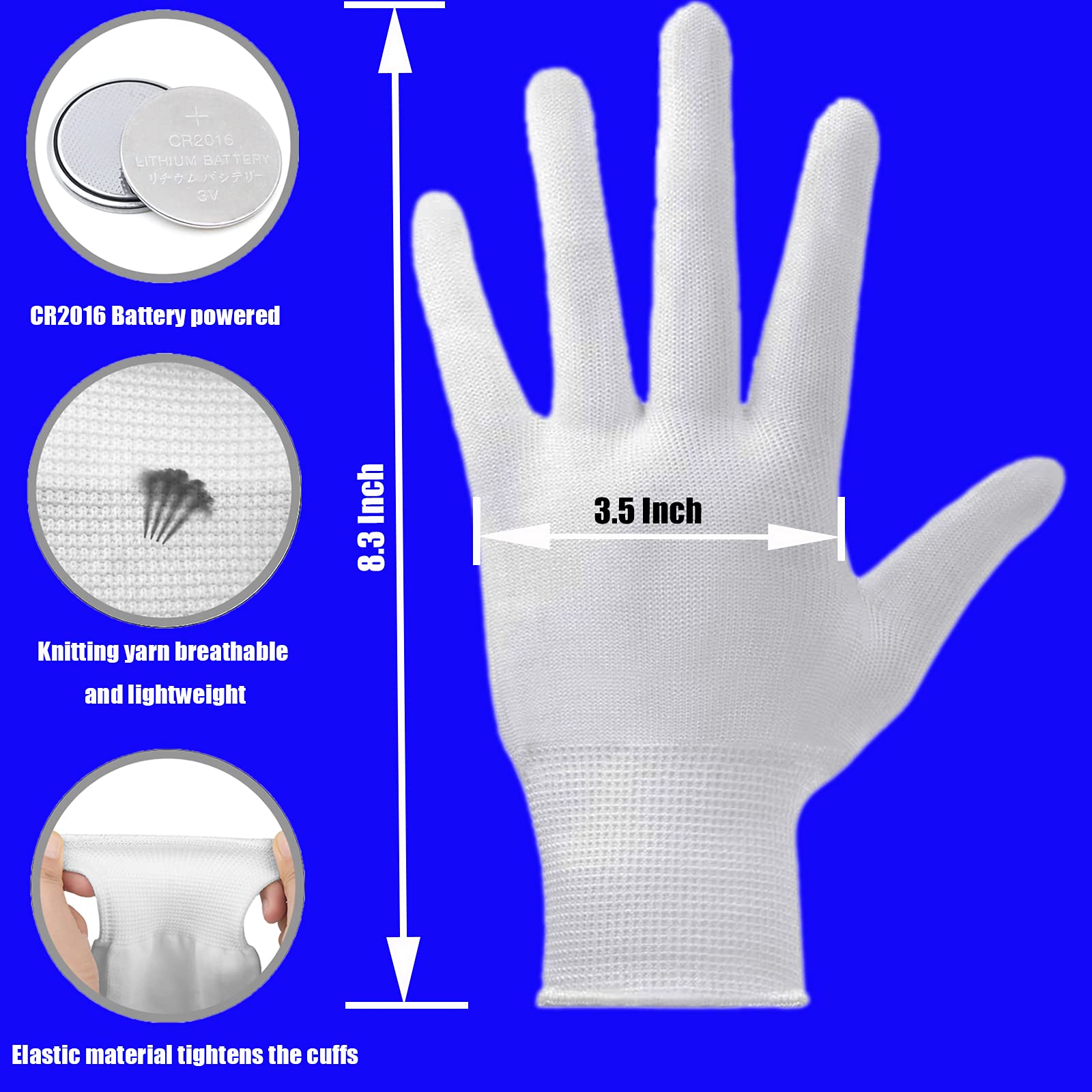 GLEDLOVES LED Gloves for Kids, Teens & Adults - Finger Light Gloves with 5 Colors/6 Modes - Perfect for 9-12 Year Old Boys & Girls - Ideal for Halloween & Christmas Parties