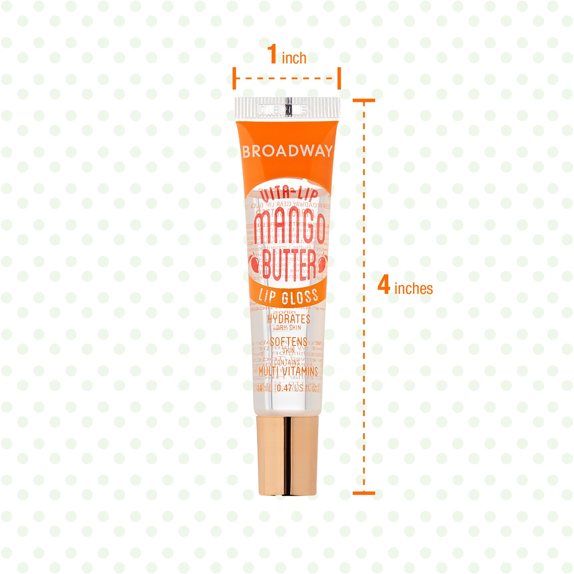 Ruby Kisses Broadway Vita-Lip Clear Lip Gloss (5 Pack Mint, Rosehip, Coconut, Argan Oil, Mango Butter), Ultra-Hydrating & Soothing Formula with Vitamin Oils, High-Shine Non-Sticky Finish Lip Balm