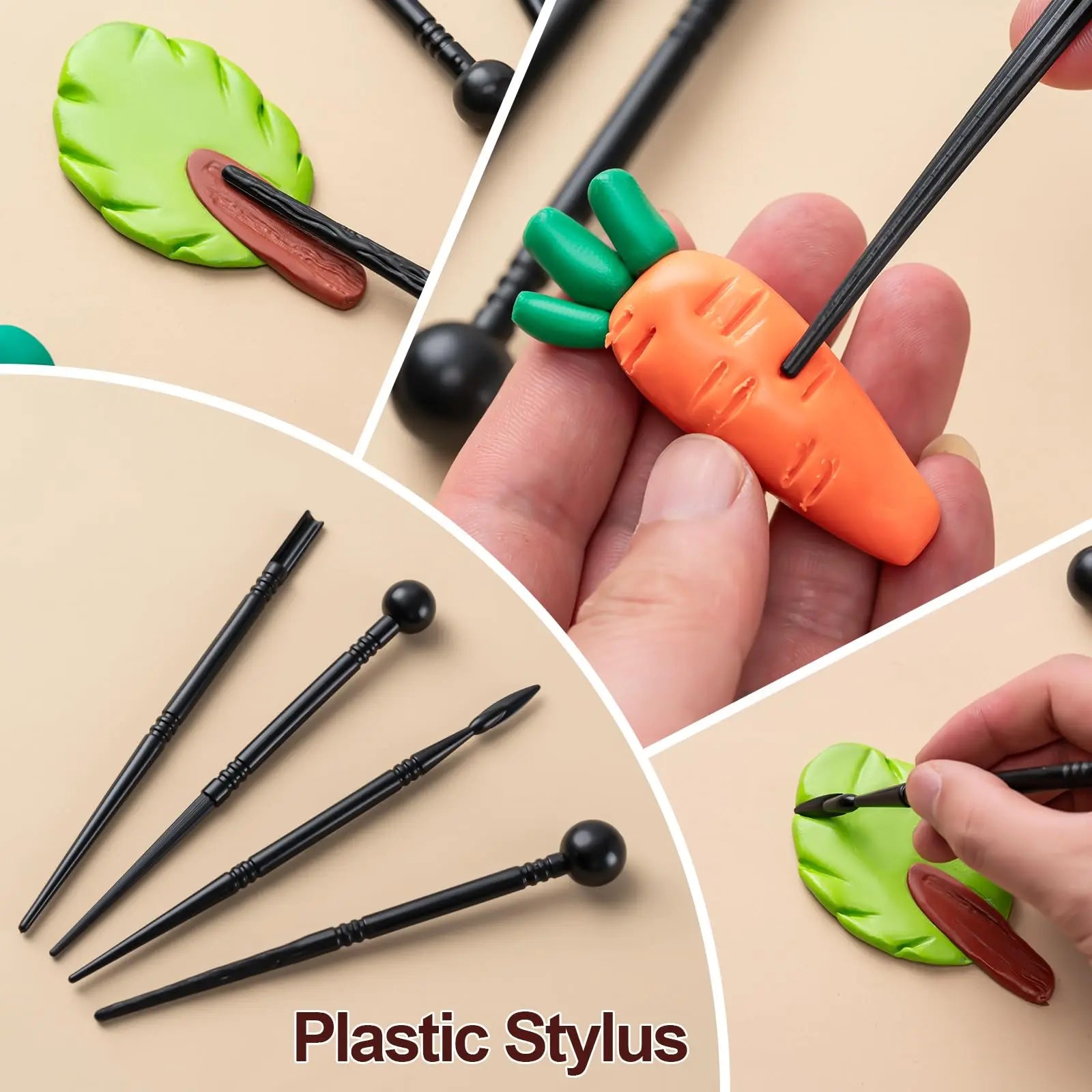 Amrules Clay Tools Kit, 27 PCS Pottery Tools, Practical Polymer Clay Sculpting Tools Kit, Air Dry Clay Tools Set for Adults, Pottery Craft, Dotting, Carving, Drawing, Molding, Modeling, Shaping