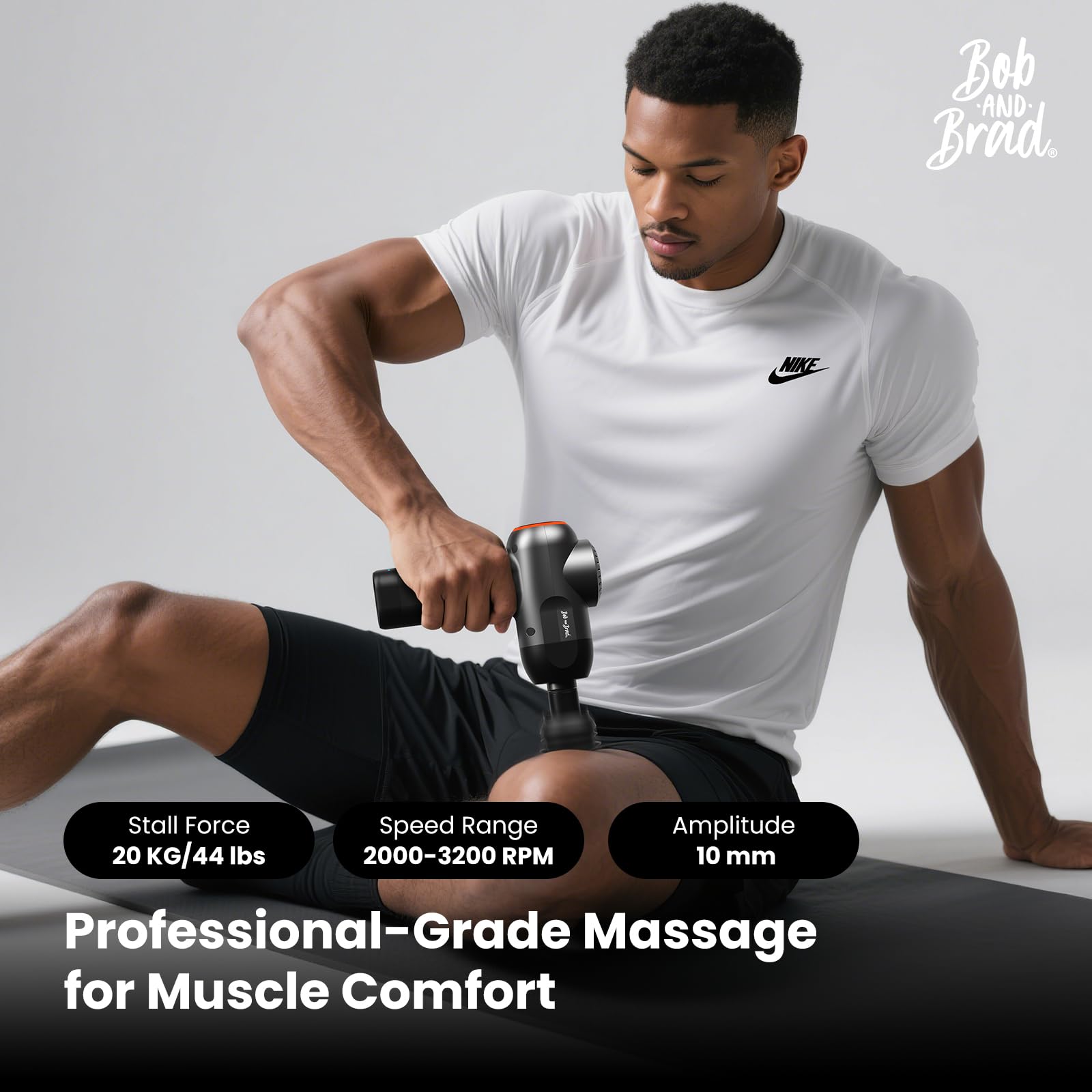 BOB AND BRAD C2 Massage Gun, Deep Tissue Percussion Massager Gun, Muscle Massager with 5 Speeds and 5 Heads, Electric Back Massagers for Professional Athletes Home Gym