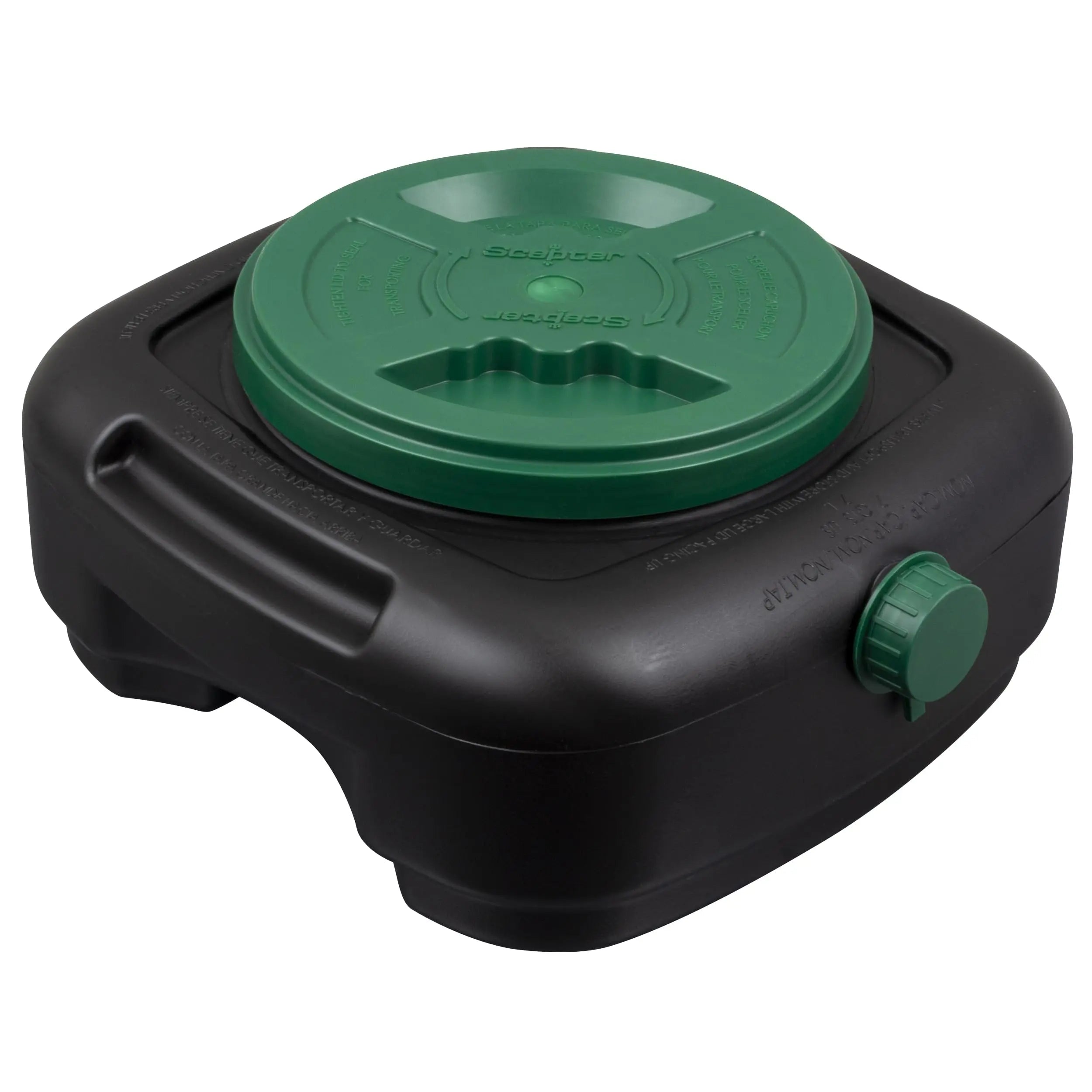 Scepter AM07029 7.3 Quart Oil Drain Pan with Lid, Filter Drain Screen, and Pour Spout for Automotive Fluids Including Engine Oil, Anti-Freeze, Transmission Fluid and More, 12" x 12-3/4" x 5.6"