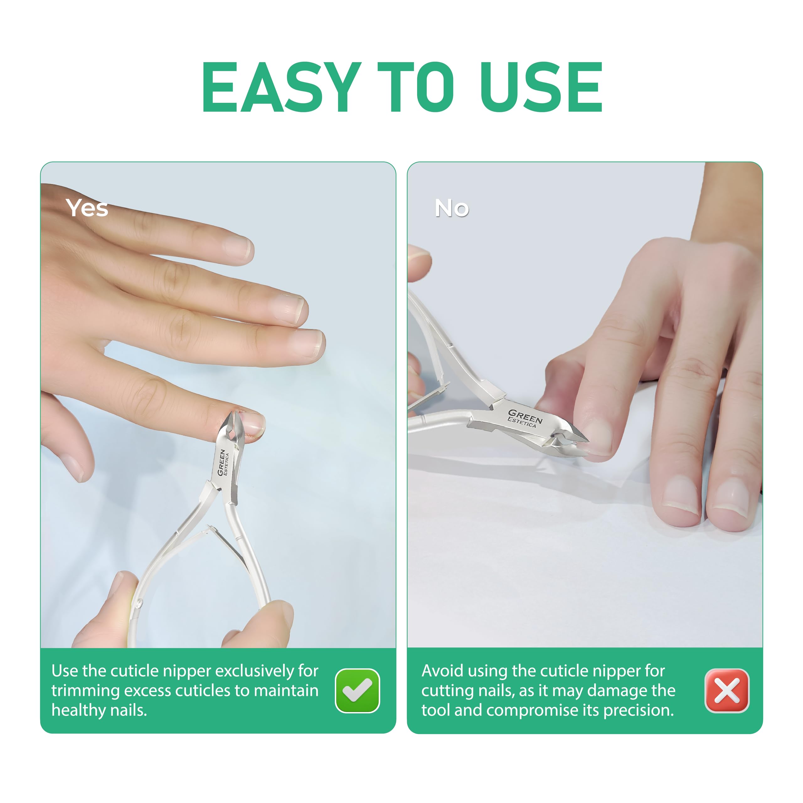 Professional Cuticle Trimmer Nail Cuticle Cutter Stainless Steel Cuticle Nippers with Sharp Blades of Cuticle Remover Clippers Manicure Tools Double Spring for Nail Care Pedicure Nail Tools (Silver)
