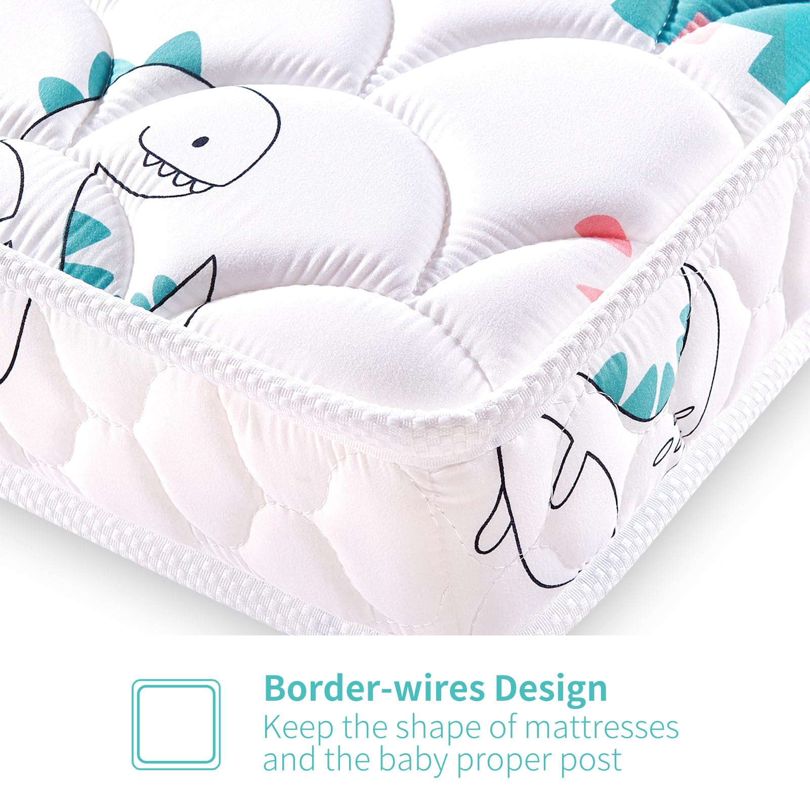 Letmxiu Premium 5" Crib Mattress and Toddler Mattress, Dual-Sided and Firm, Hypoallergenic Crib Mattress, Fits Standard Crib and Toddler Bed