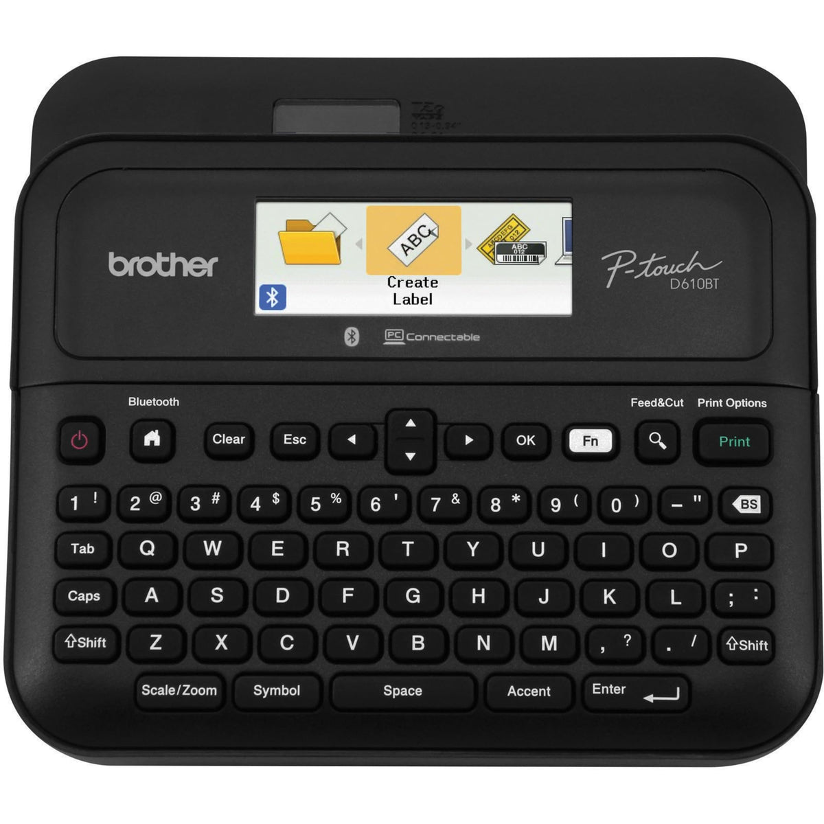 طابعة الملصقات الاحترافية Brother P-touch PT- D610BT | يمكن التوصيل والإنشاء عبر البلوتوث على أشرطة ملصقات TZe بعرض يصل إلى ~1 بوصة