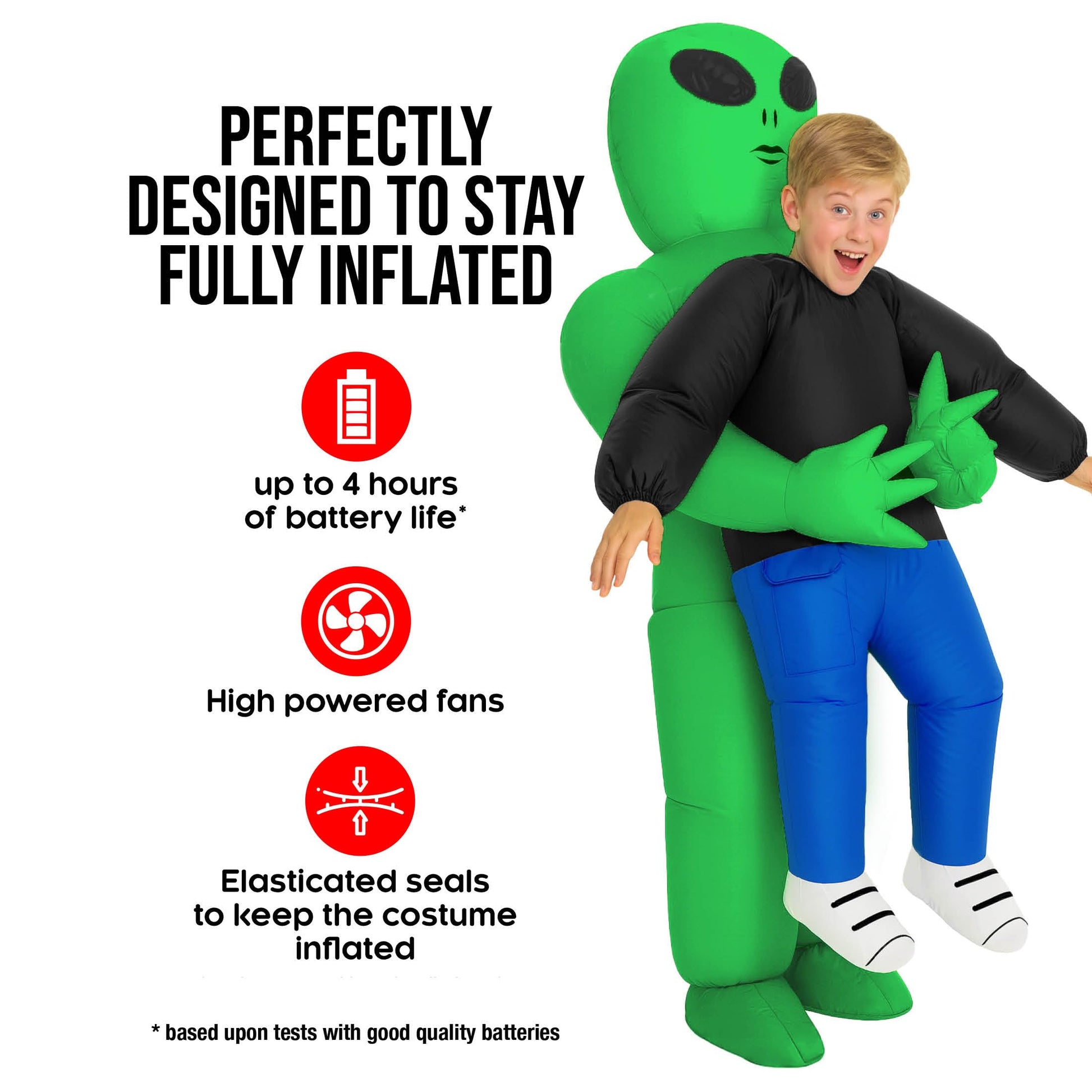 Morph Kids Alien Costume, Blow Up Inflatable Alien Costumes for Boys, Halloween Costumes for Kids, Boys Halloween Costume