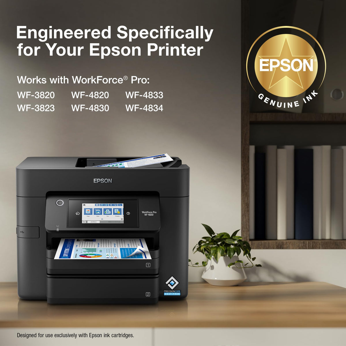 EPSON 822 DURABrite Ultra Tintenpatrone Schwarz Hohe Kapazität (T822XL120-S) Kompatibel mit WorkForce Pro WF-3820, WF-3823, WF-4820, WF-4830, WF-4833, WF-4834