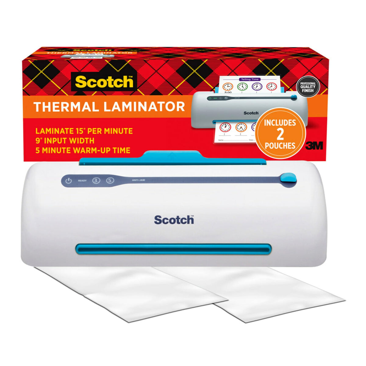 Scotch Brand PRO Heißlaminiergerät, „Never Jam“-Technologie verhindert automatisch schief eingelegte Objekte, 2-Rollen-System, 22,86 cm (TL906)