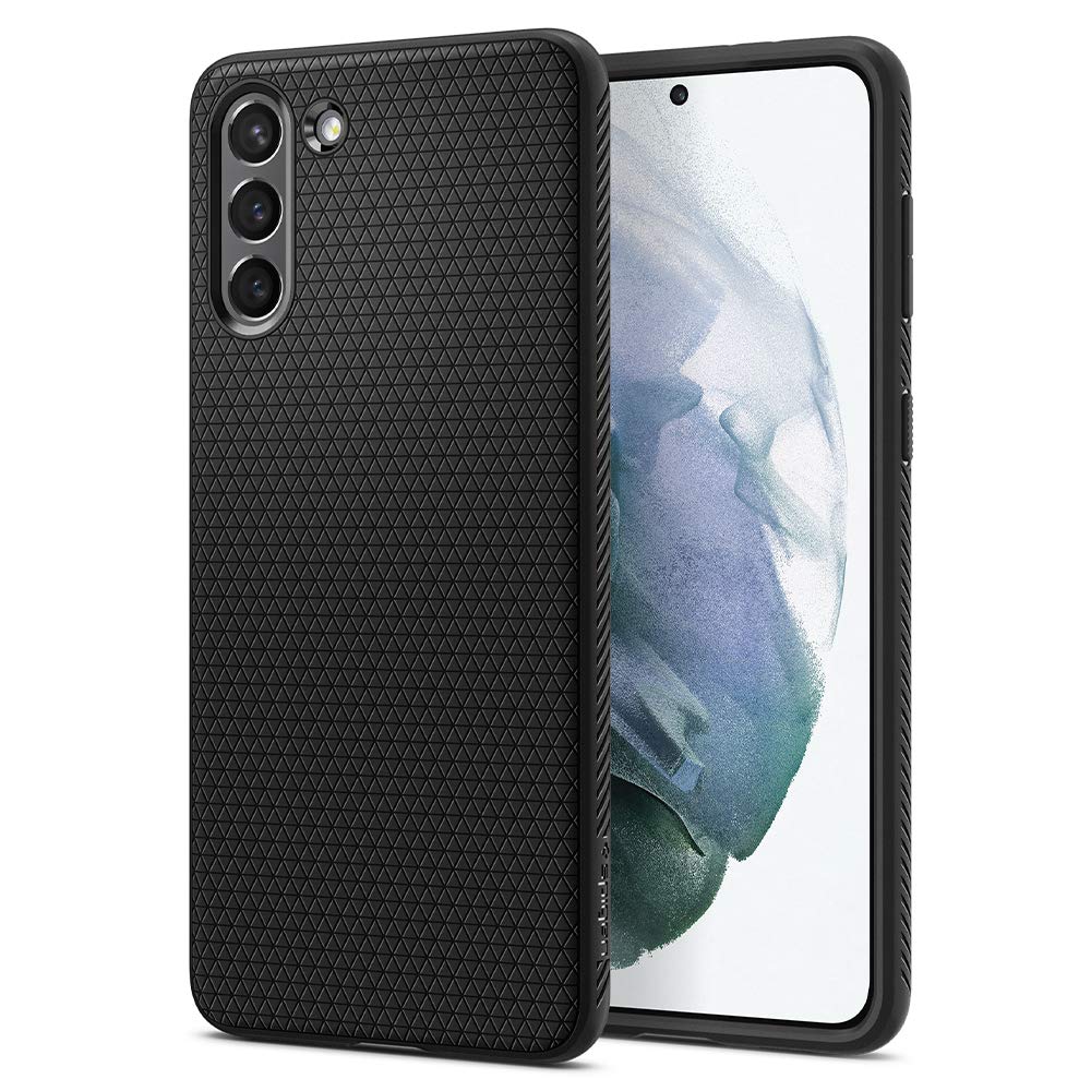Spigen Liquid Air [Military Grade] Designed for Galaxy S21 Hülle (2021) - Mattschwarz