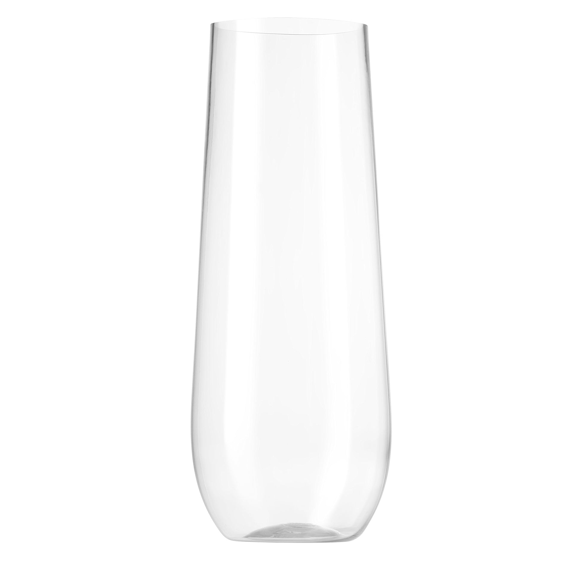 Munfix 48 Pack Stemless Plastic Champagne Flutes Disposable 9 Oz Clear Plastic Toasting Glasses Shatterproof Recyclable and BPA-Free
