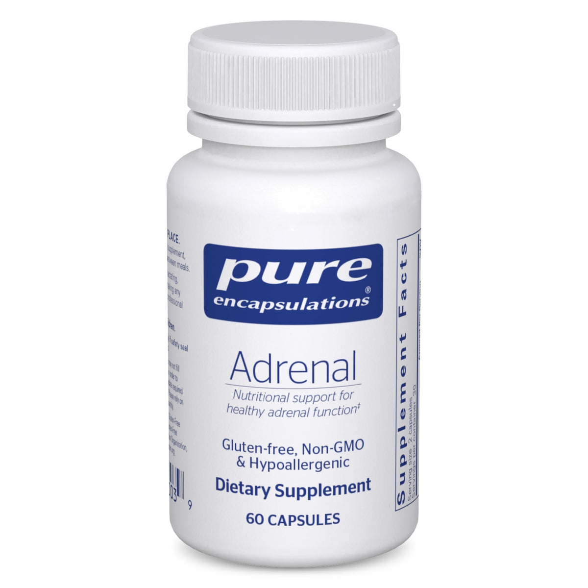 Pure Encapsulations Adrenal Cortex Nahrungsergänzungsmittel – Ergänzung zur Unterstützung der Cortisol-Gesundheit, des Energieniveaus, der Stressmoderation und der Drüsenfunktion – mit Bovine Whole Adrenal & Cortex – 60 Kapseln*