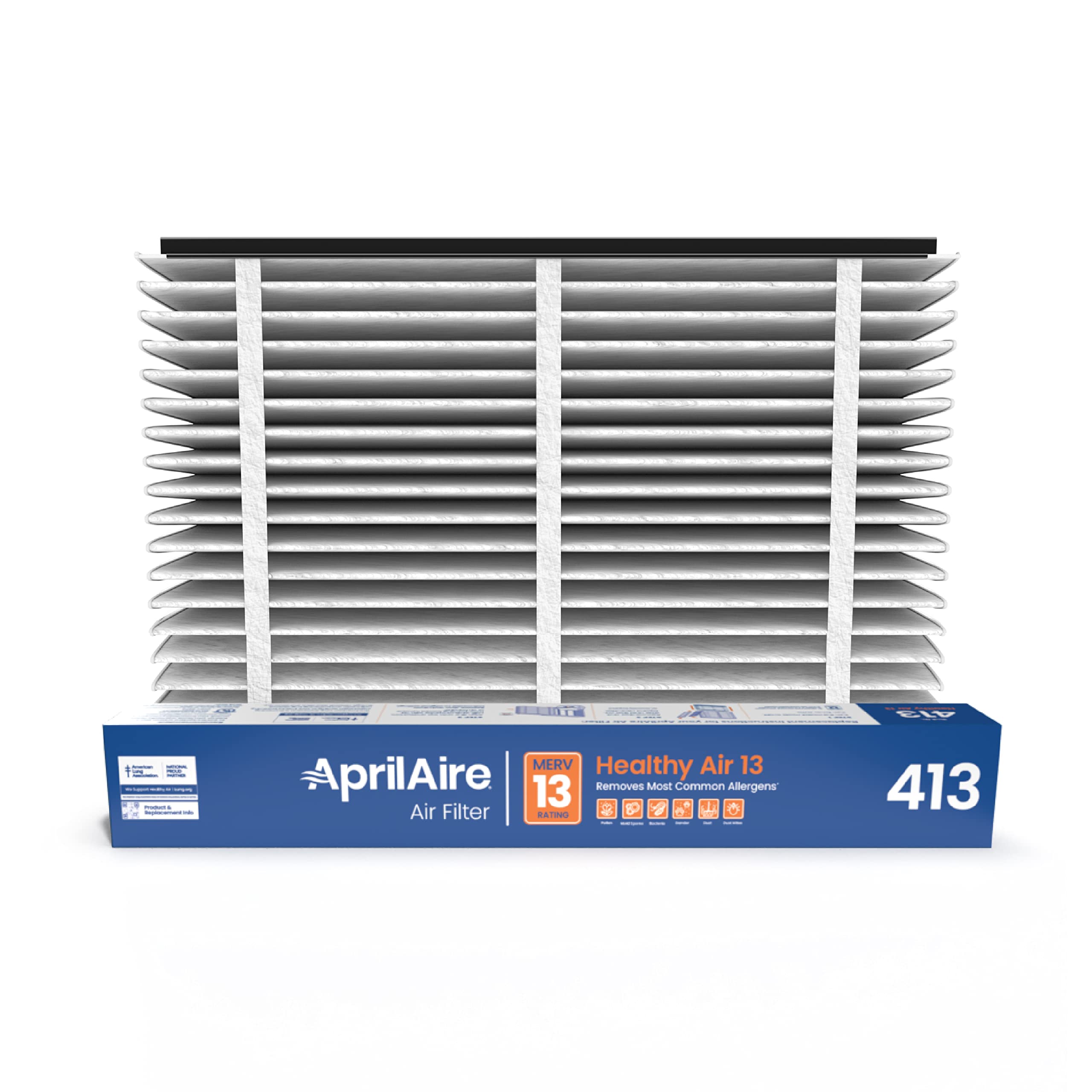 AprilAire 413 Replacement Filter for AprilAire Whole House Air Purifiers - MERV 13, Healthy Home Allergy, 16x25x4 Air Filter (Pack of 1)
