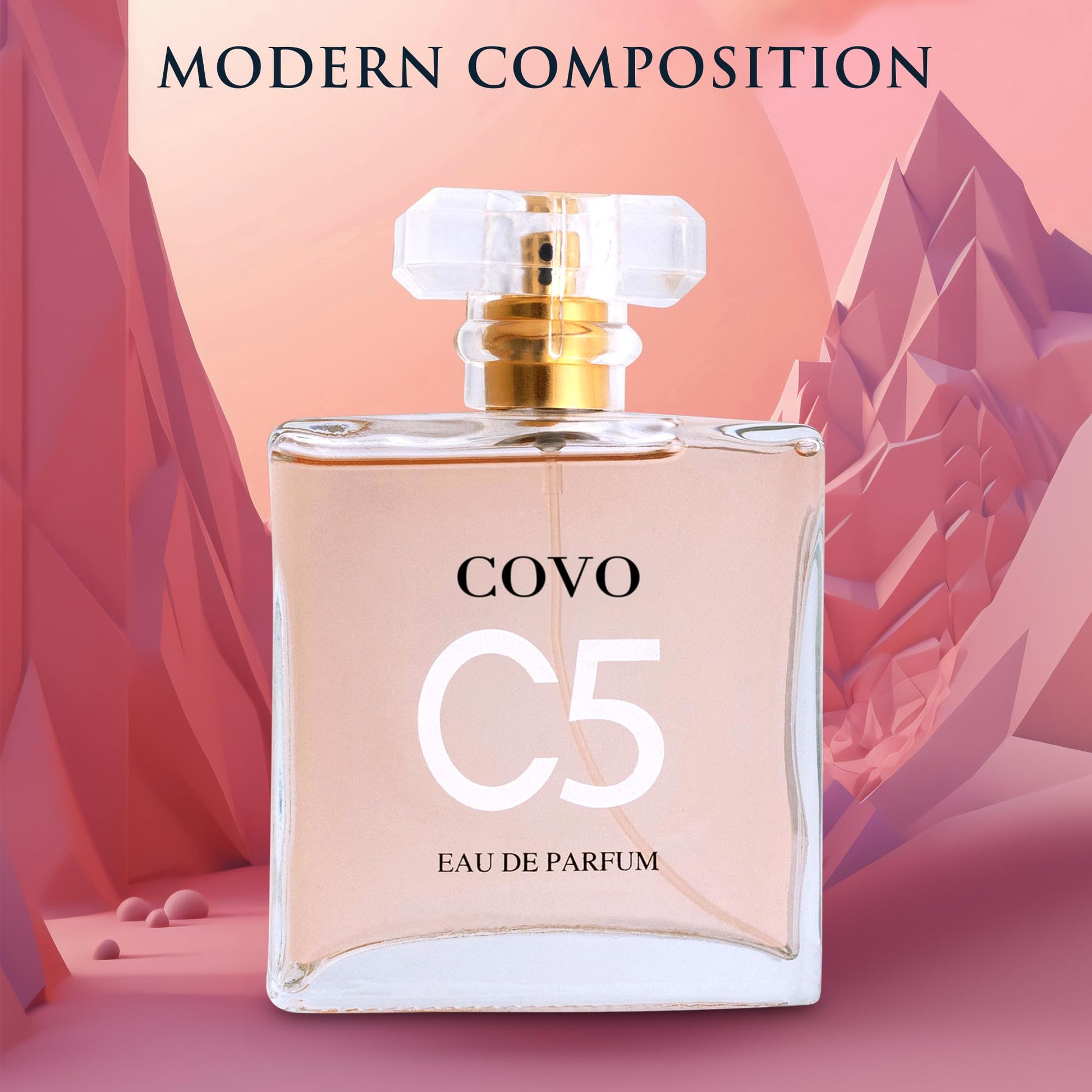 Covo C5 for Women Eau De Parfum Inspired by C. Coco Mademoiselle 3.4 fl oz- Pure Femininity in a Bottle - Delicate Floral Scents of Jasmine and May Rose - Cruelty-Free Perfume Precious Gift for Women