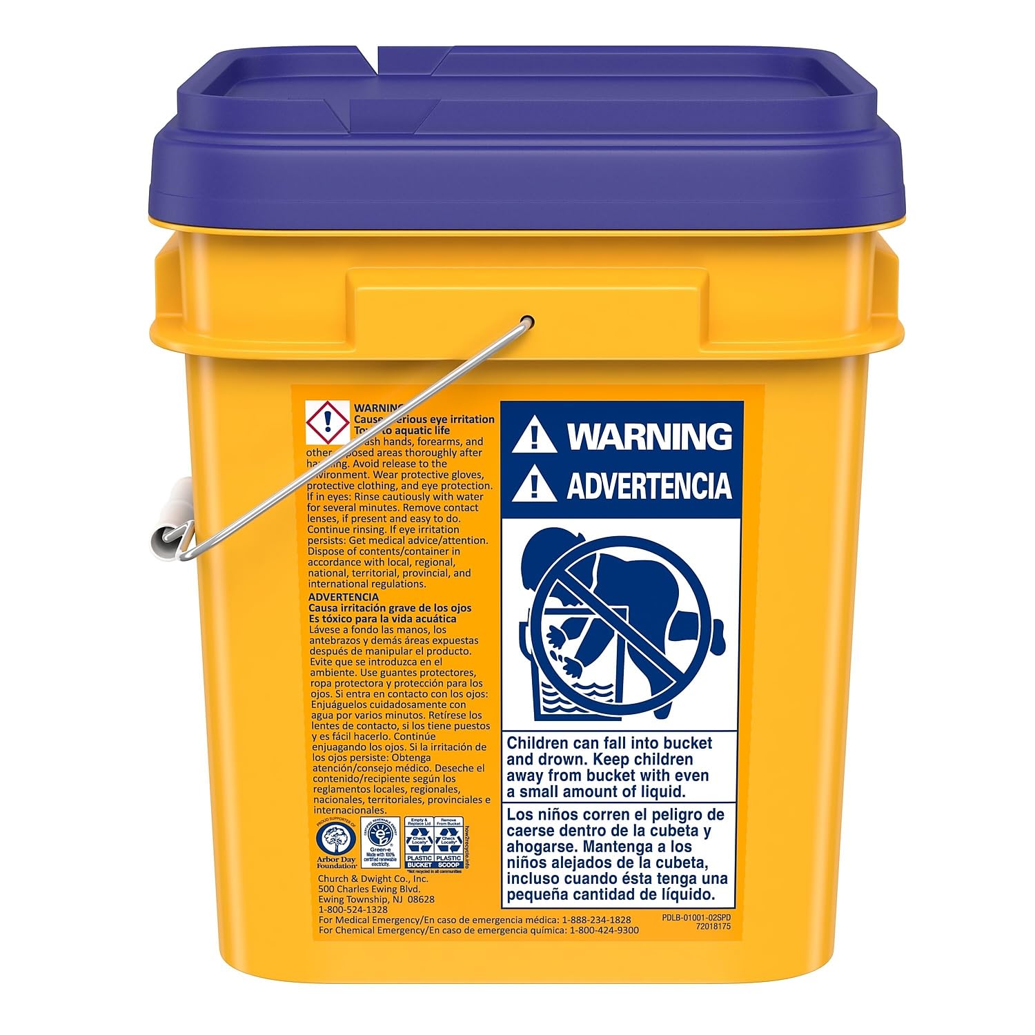 Arm & Hammer powder laundry detergent, crisp clean, 18 lb pail
