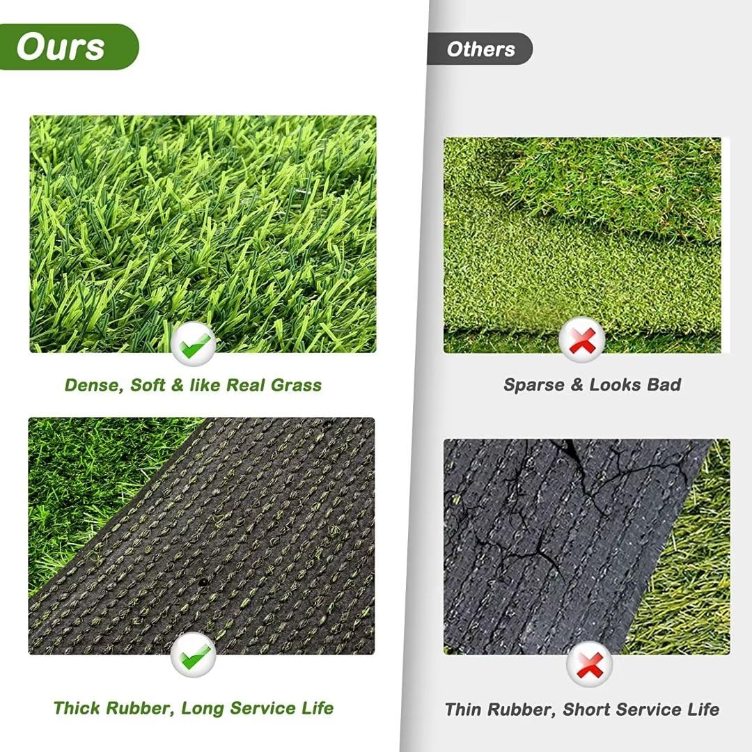 CooZero Artificial Grass, Professional Dog Grass Mat, Potty Training Rug and Replacement Turf Outdoor Rug Patio Lawn Decoration, Easy to Clean with Drainage Holes(47.3x31.5 inches)