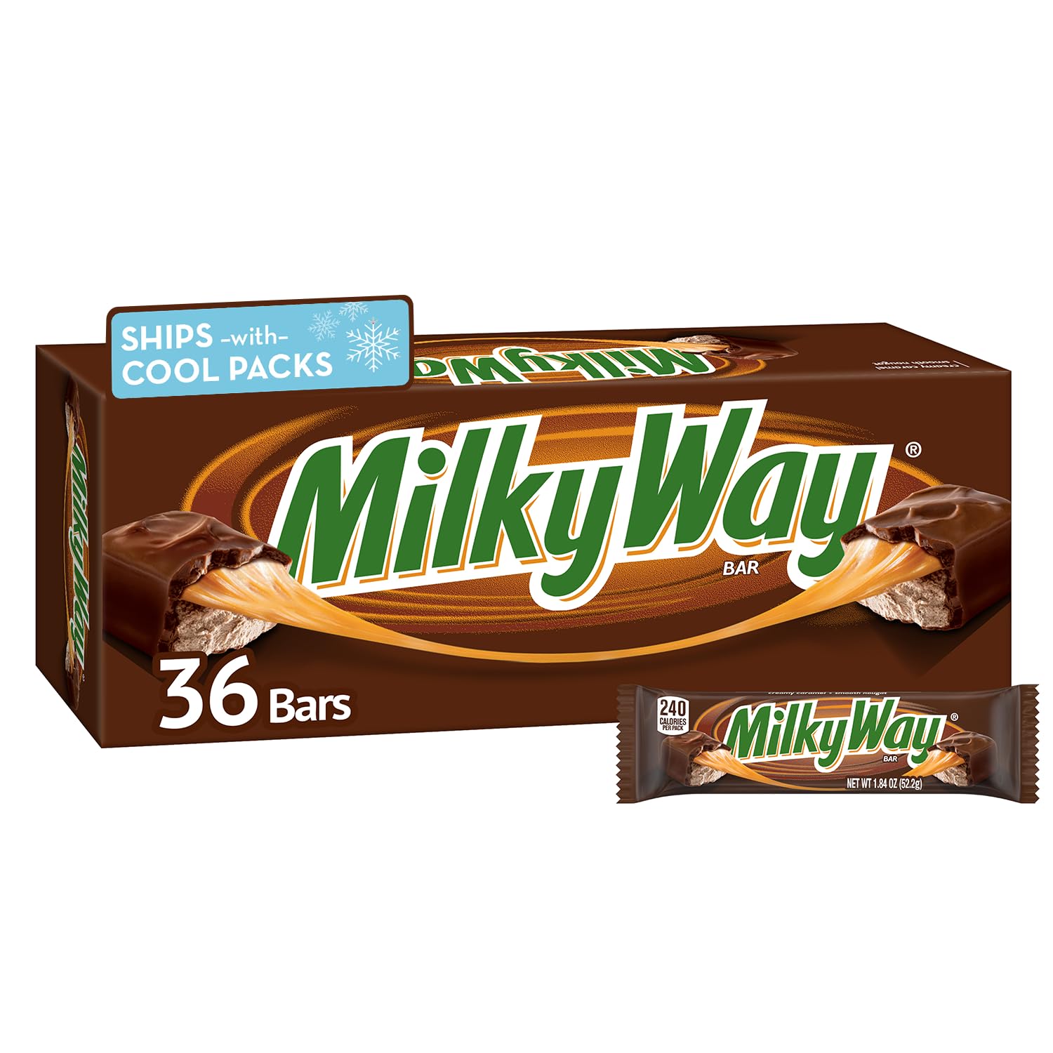 MilkyWay Candy Milchschokoladenriegel Großpackung, Standardgröße, 1,84 oz (36 Stück)