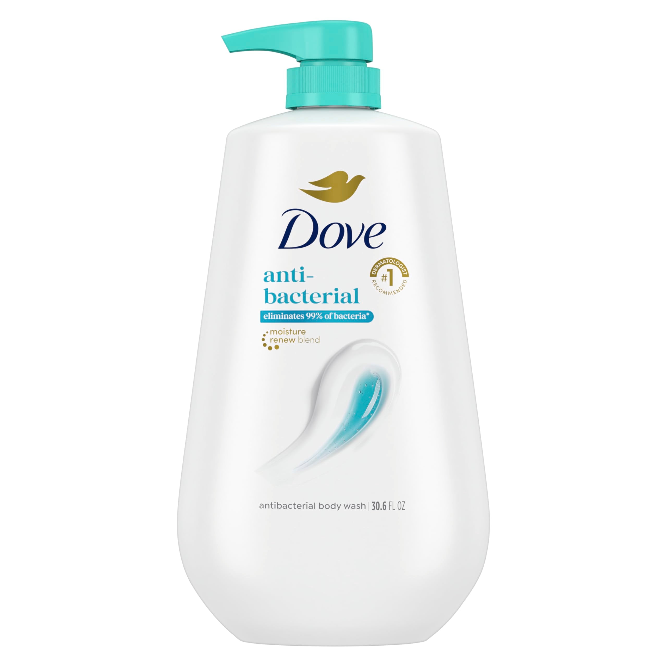 Dove Body Wash with Pump Antibacterial For All Skin Types Protects from Dryness 30.6 oz