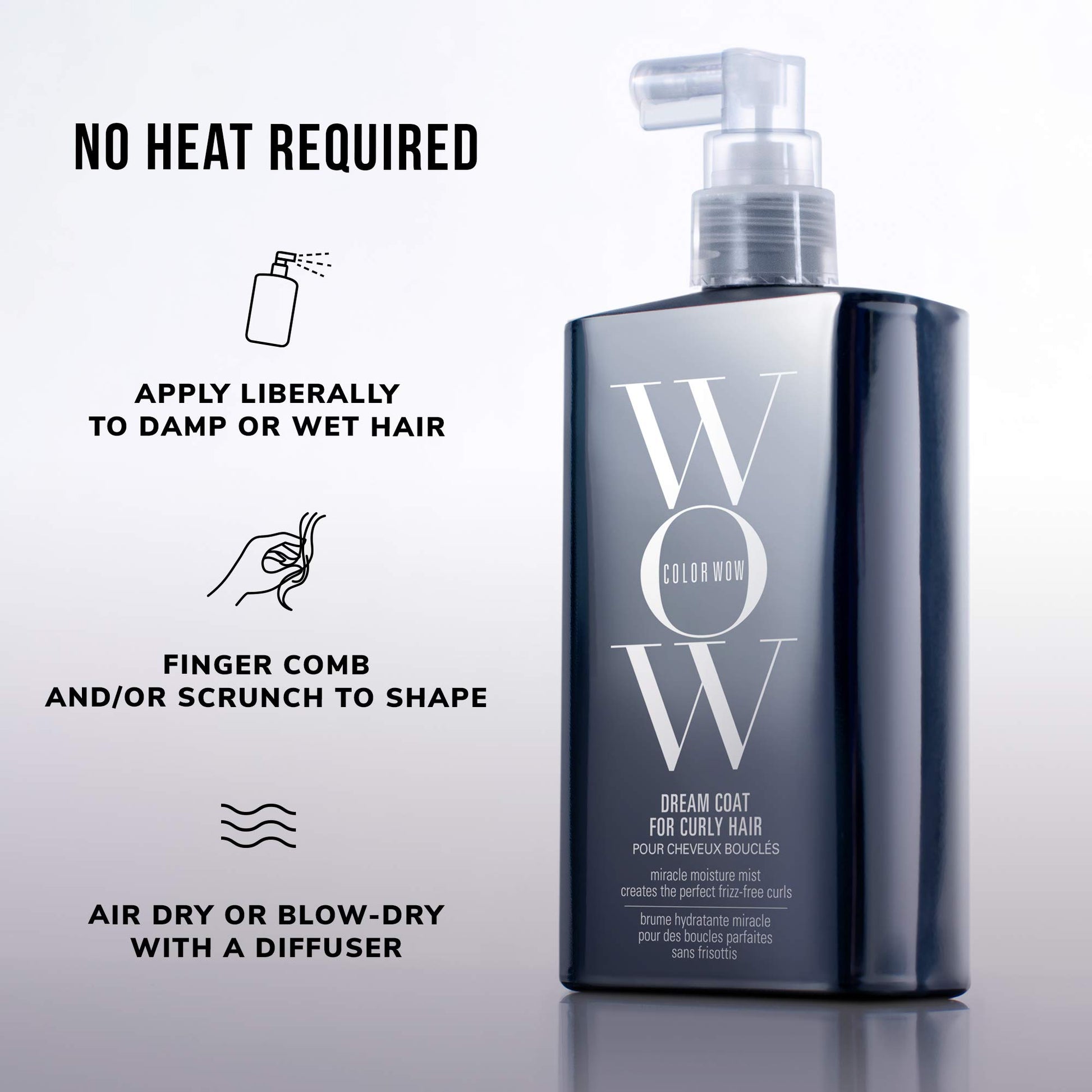 COLOR WOW Dream Coat for Curly Hair – Frizz-Free Curls Made Easy, Moisture-Boosting Spray, Curl-Enhancing Formula